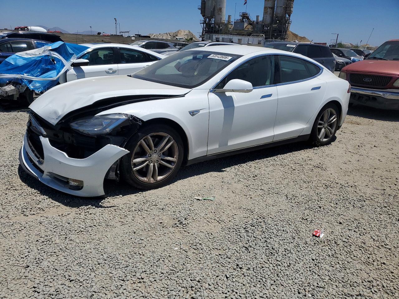 2014 Tesla Model S White vin: 5YJSA1H19EFP49994
