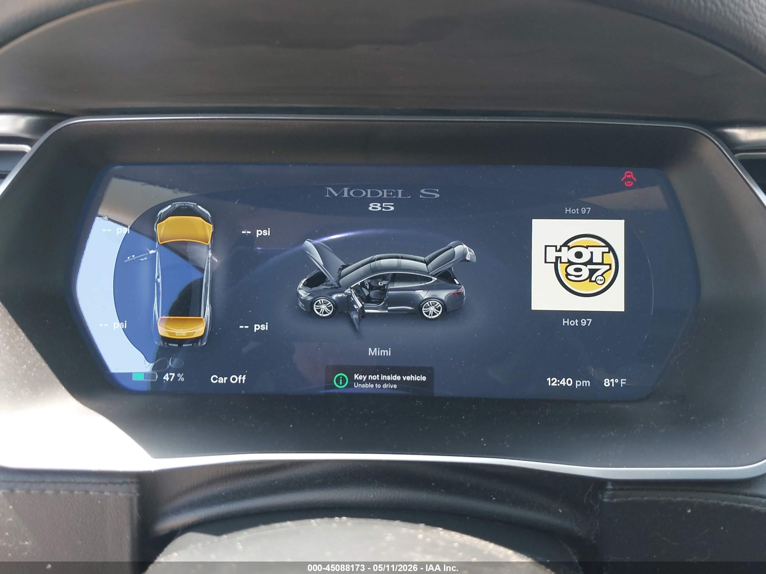 2014 Tesla Model S P85 Серый vin: 5YJSA1H1XEFP53018