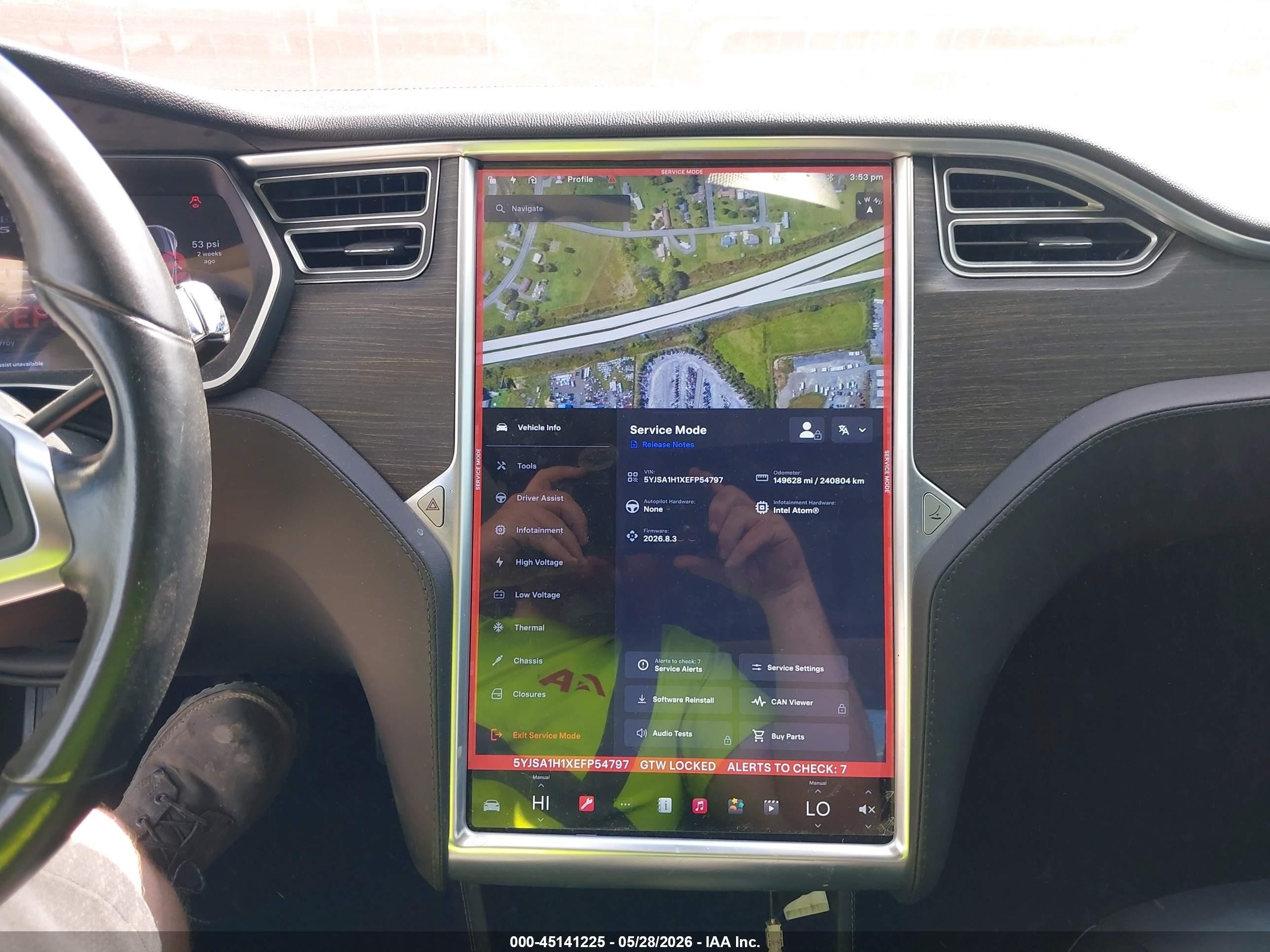 2014 Tesla Model S P85 Серый vin: 5YJSA1H1XEFP54797