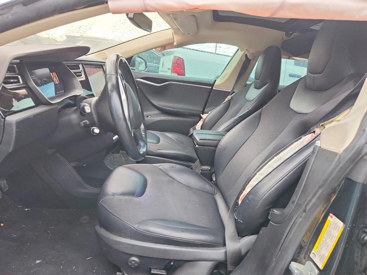 2014 Tesla Model S Green vin: 5YJSA1H1XEFP56887