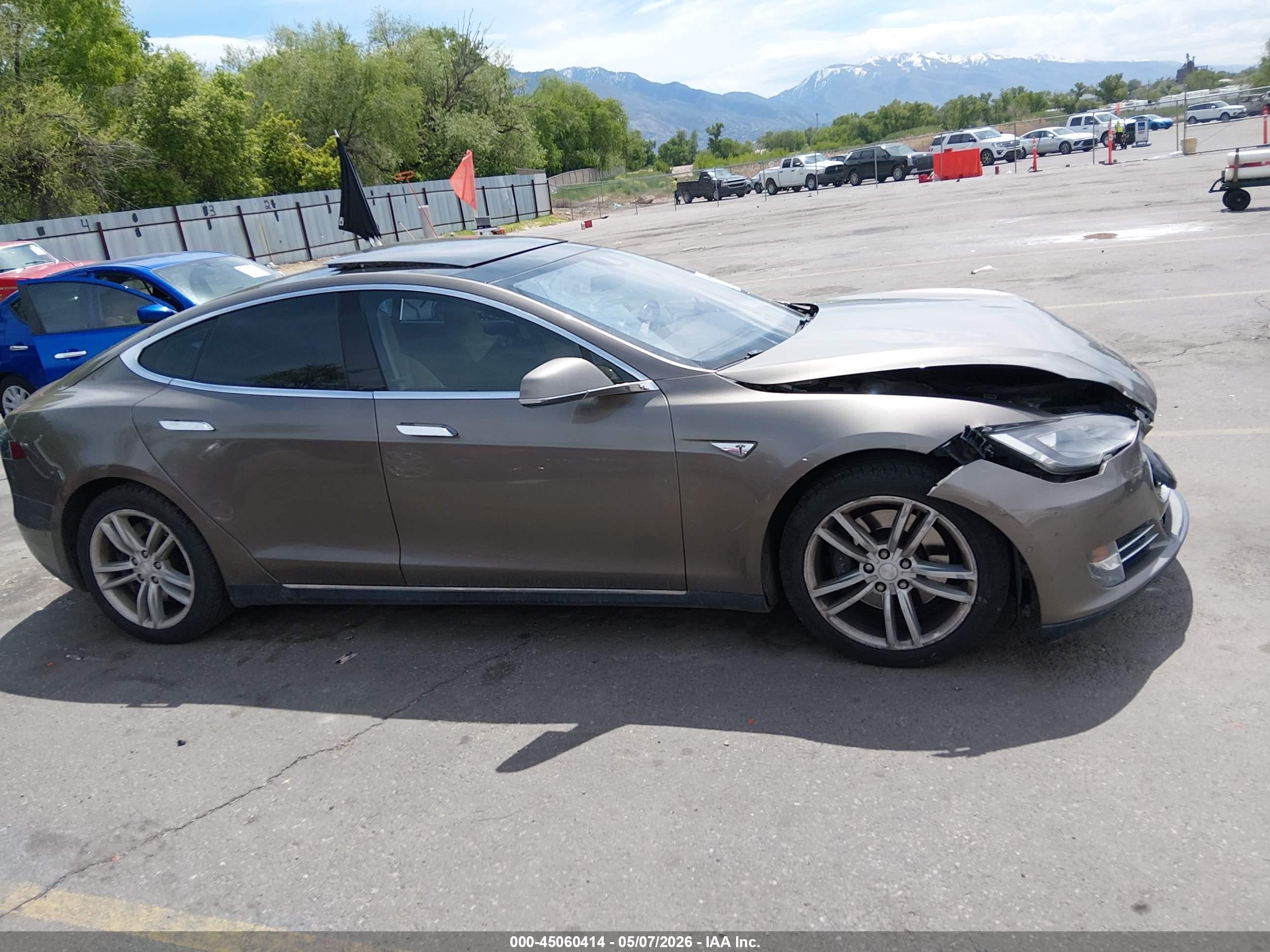 2015 Tesla Model S Champagne vin: 5YJSA1H20FF096434