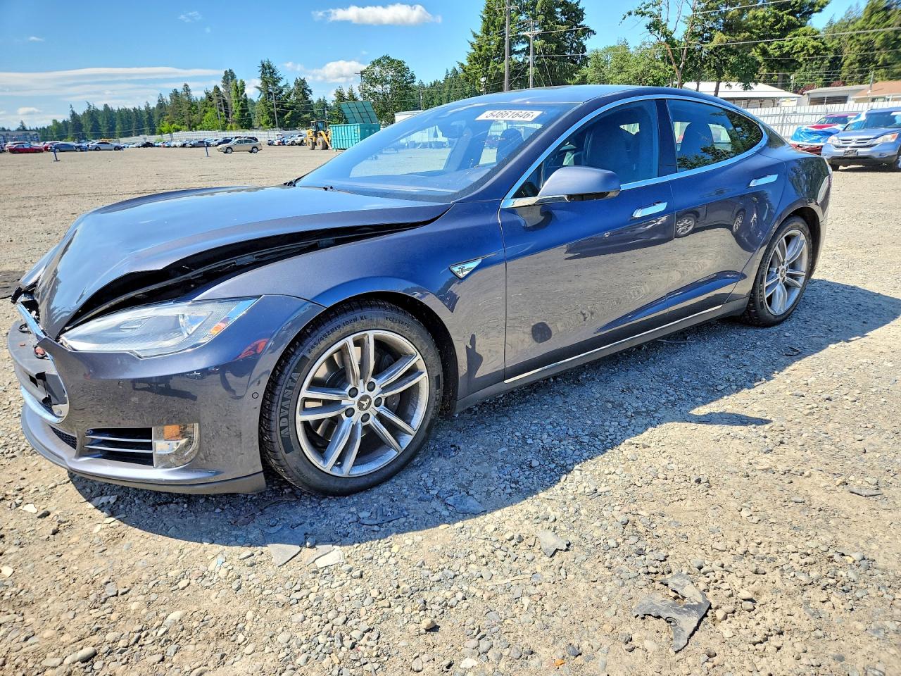 2015 Tesla Model S 85d Gray vin: 5YJSA1H20FFP70307