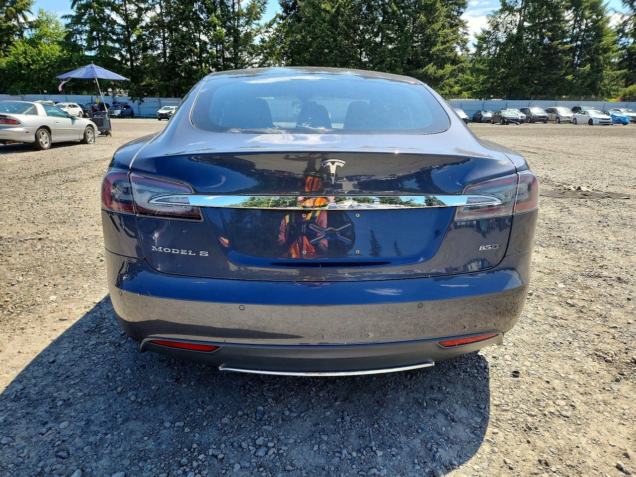 2015 Tesla Model S 85d Gray vin: 5YJSA1H20FFP70307