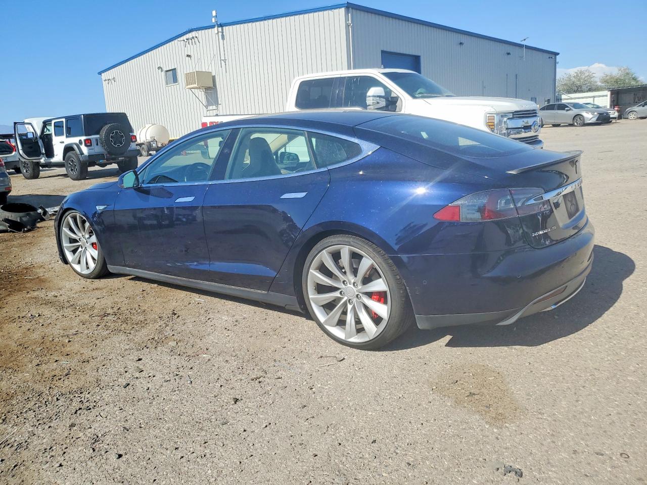 2015 Tesla Model S 85d Blue vin: 5YJSA1H21FFP69795