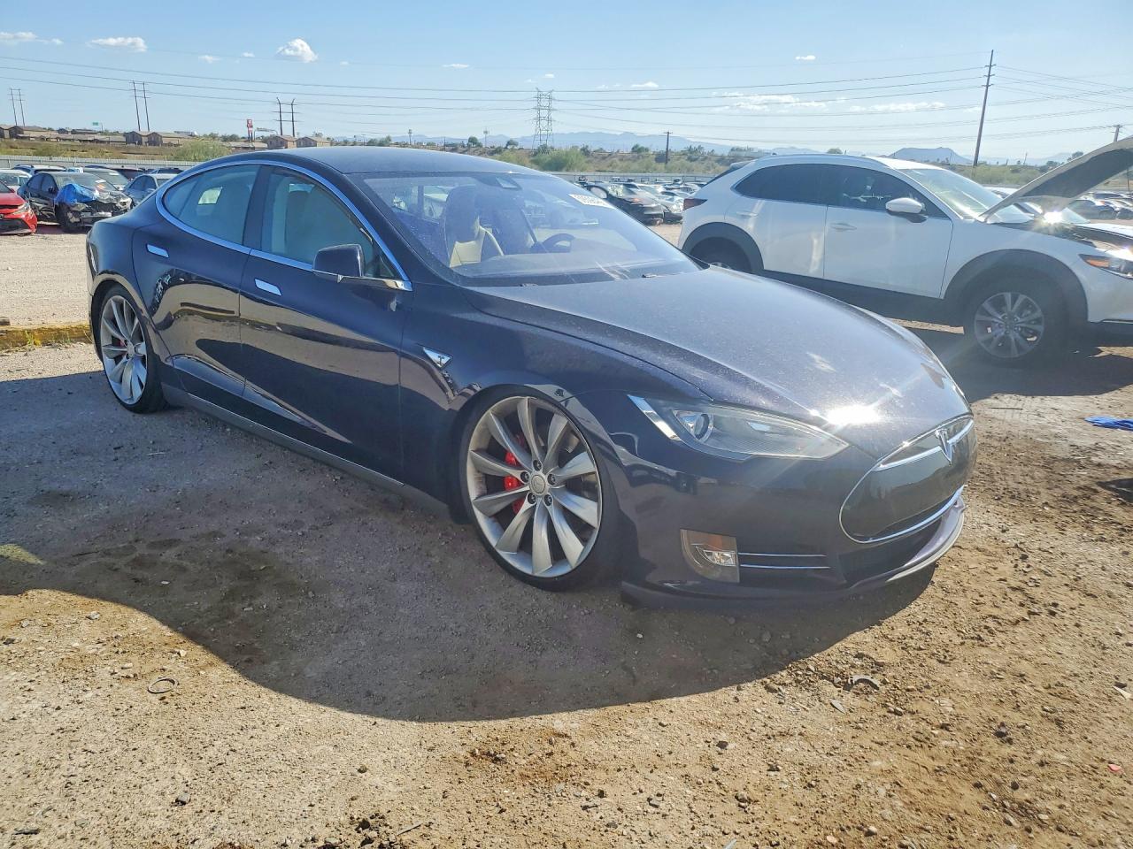 2015 Tesla Model S 85d Blue vin: 5YJSA1H21FFP69795