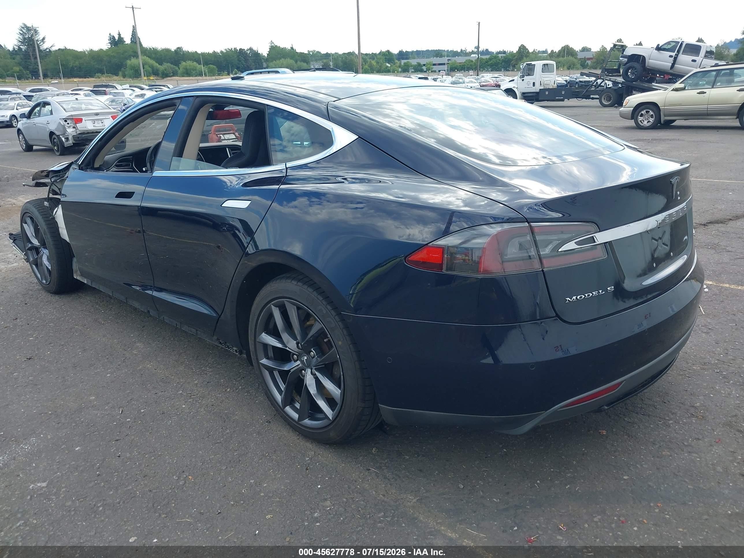 2015 Tesla Model S 70d/85d/p85d Dark Blue vin: 5YJSA1H22FF087976