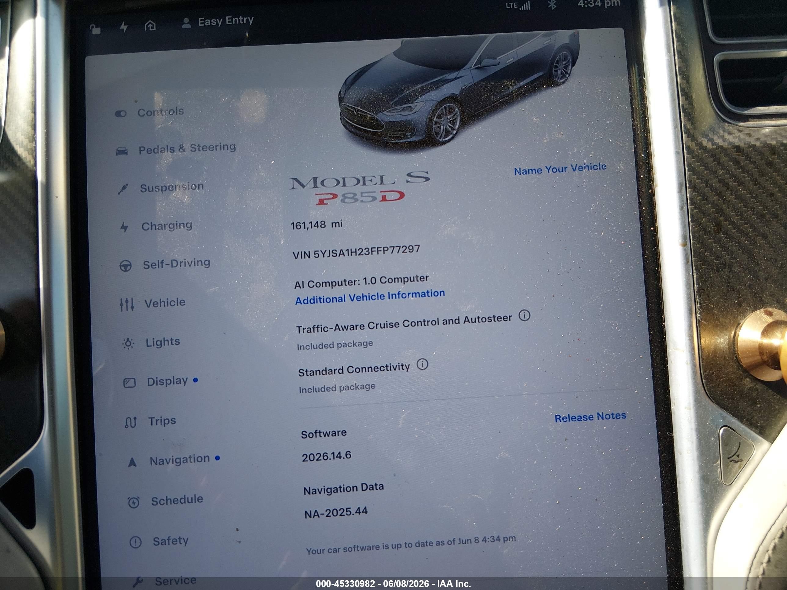 2015 Tesla Model S 70d/85d/p85d White vin: 5YJSA1H23FFP77297