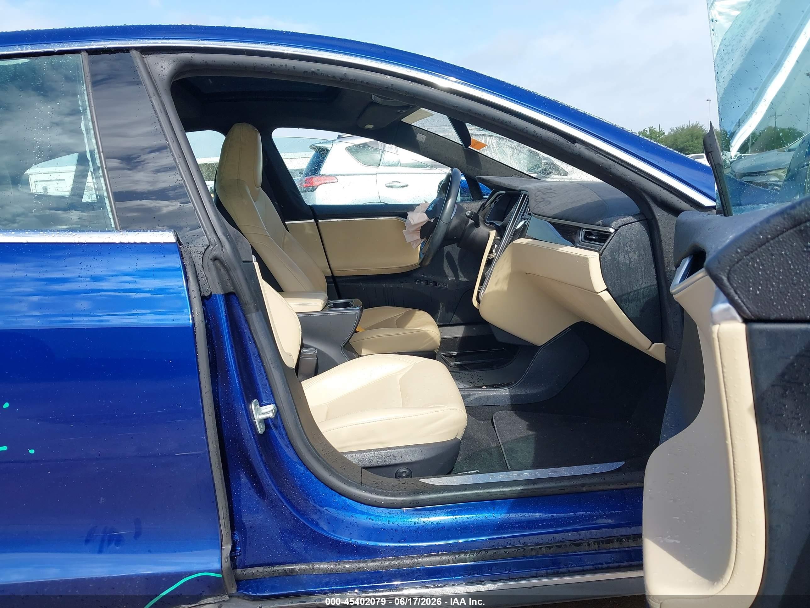 2015 Tesla Model S 70d/85d/p85d Blue vin: 5YJSA1H24FF093827