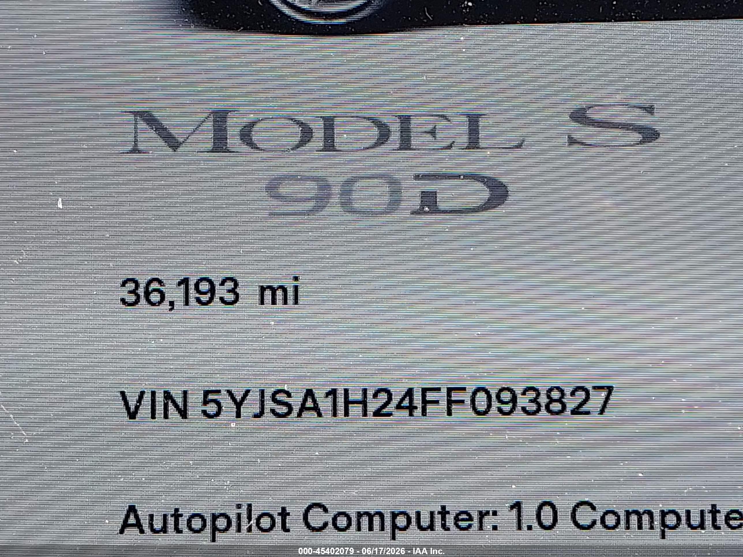 2015 Tesla Model S 70d/85d/p85d Blue vin: 5YJSA1H24FF093827