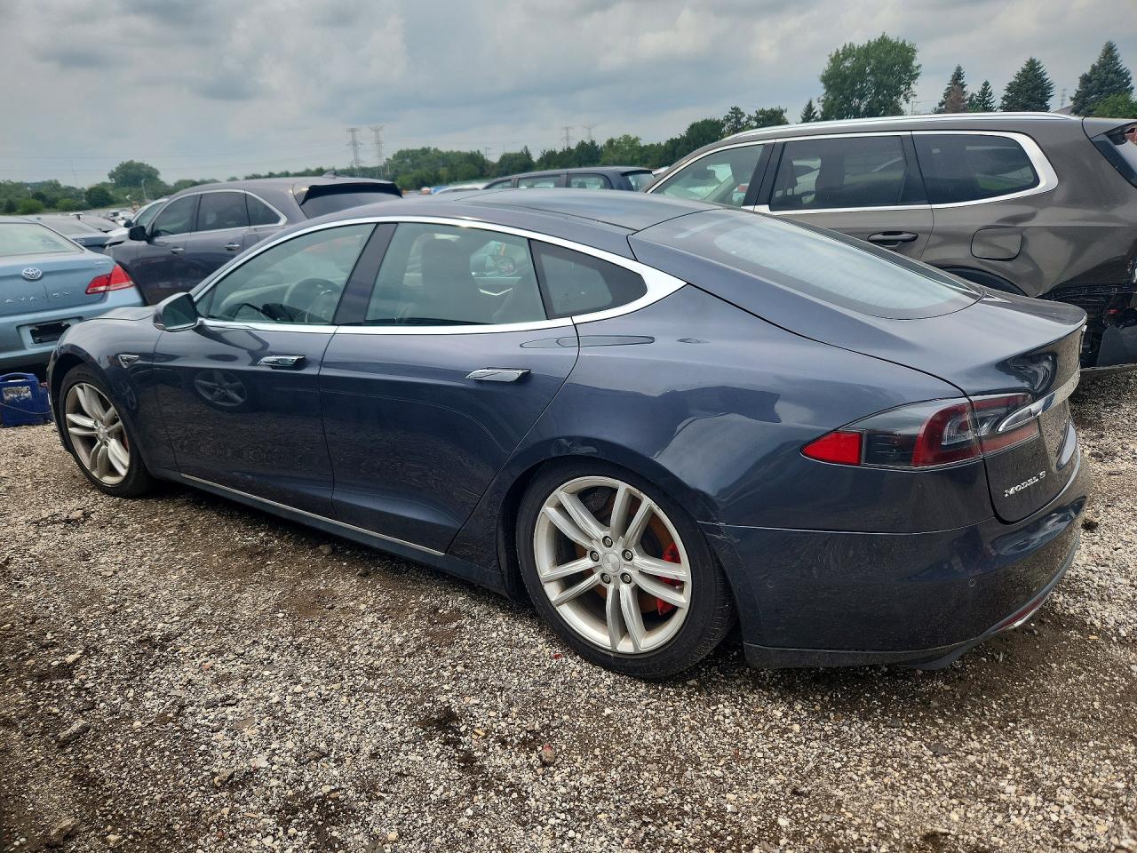 2015 Tesla Model S 85d Gray vin: 5YJSA1H24FFP76837