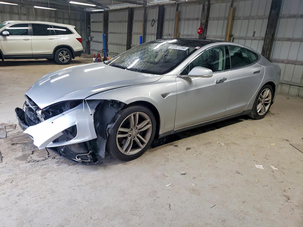 2015 Tesla Model S 85d Silver vin: 5YJSA1H24FFP79091