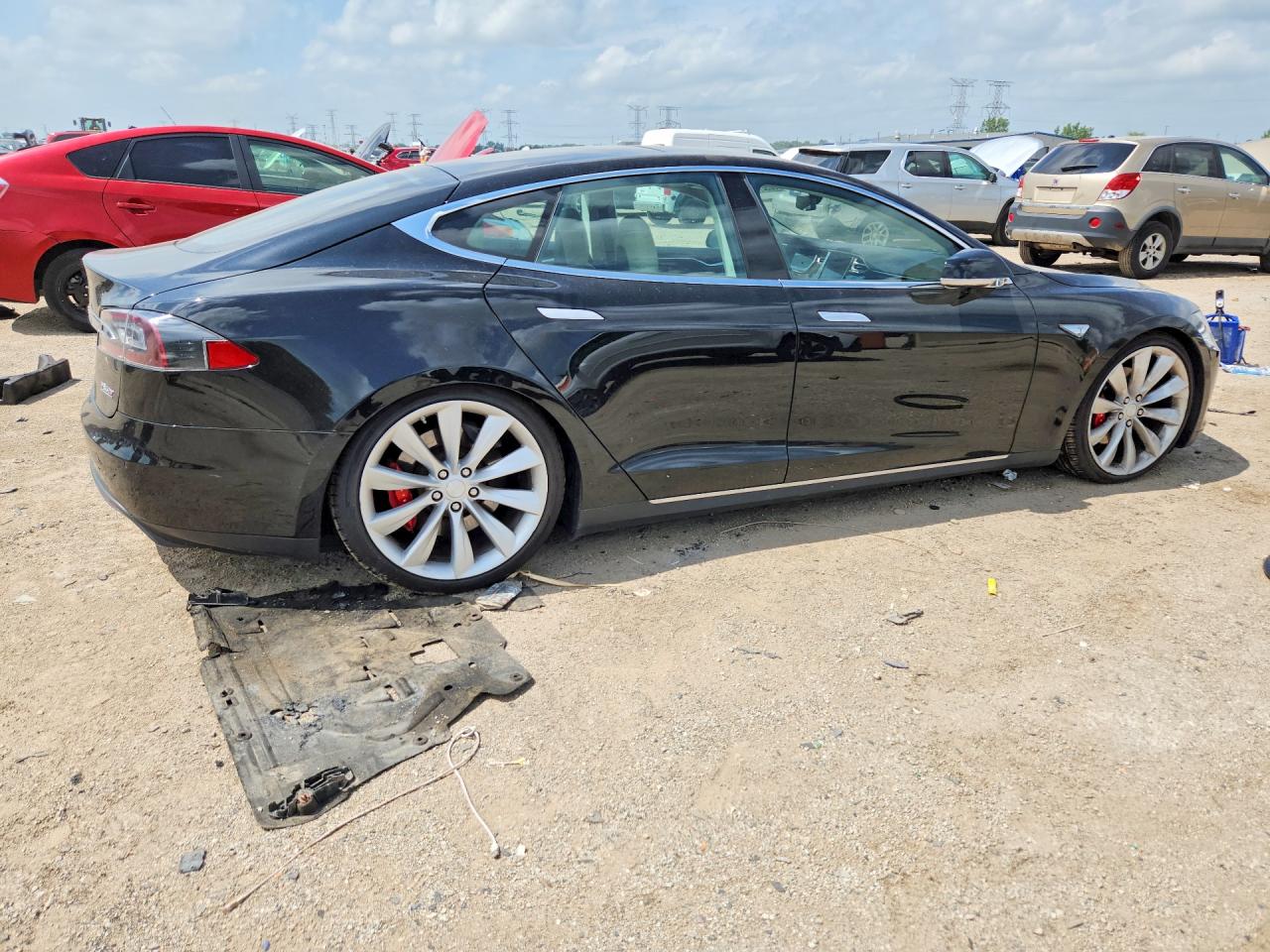 2014 Tesla Model S Black vin: 5YJSA1H25EFP64601