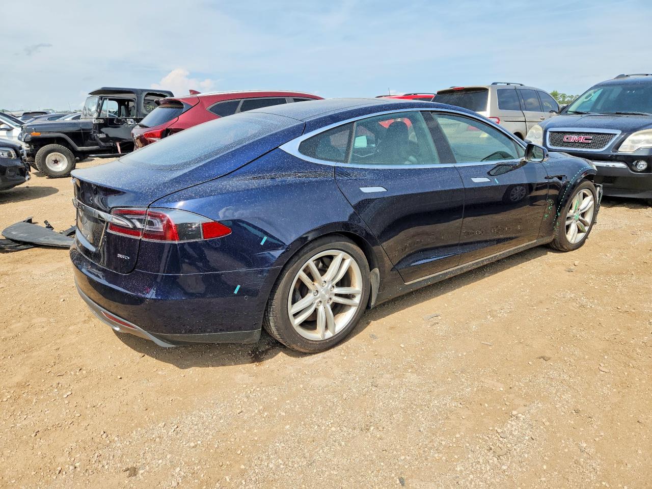 2015 Tesla Model S 85d Blue vin: 5YJSA1H25FF086899