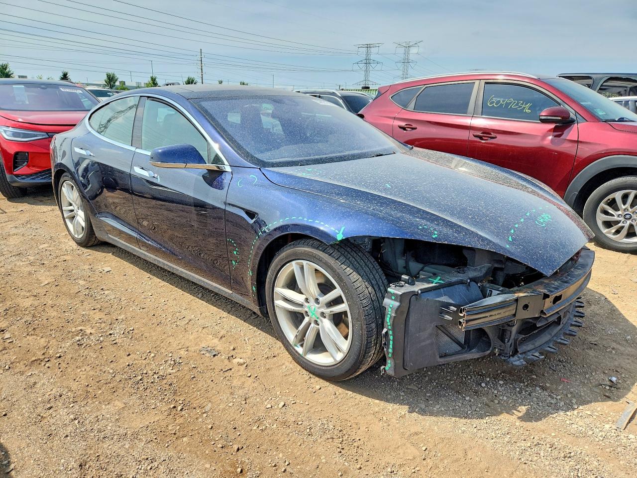 2015 Tesla Model S 85d Blue vin: 5YJSA1H25FF086899