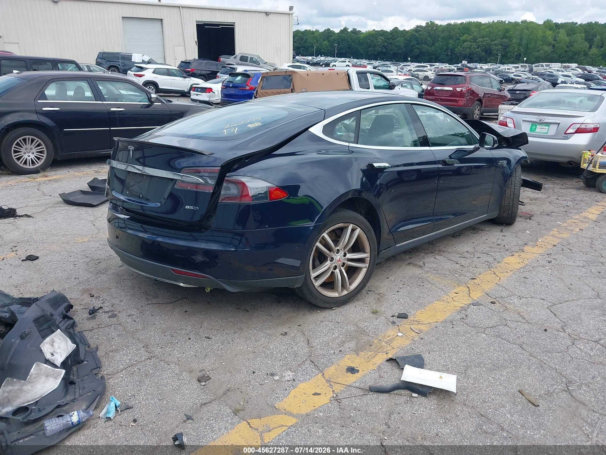 2015 Tesla Model S 70d/85d/p85d Blue vin: 5YJSA1H25FFP77950