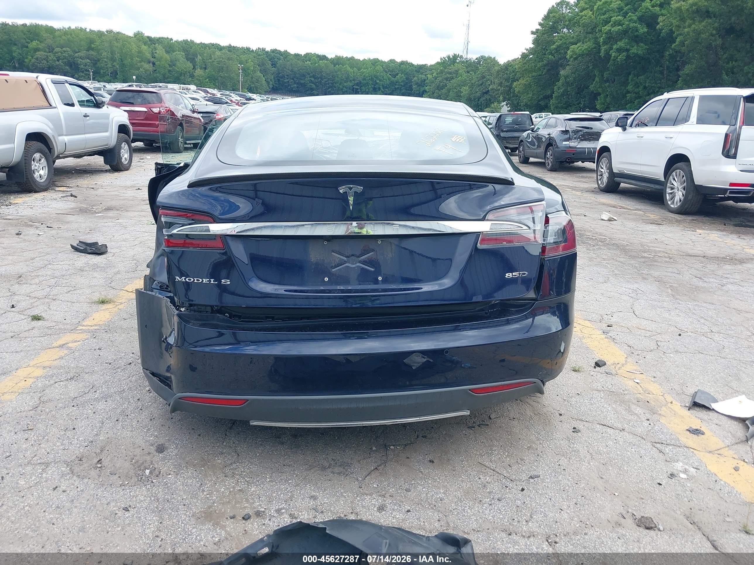 2015 Tesla Model S 70d/85d/p85d Blue vin: 5YJSA1H25FFP77950