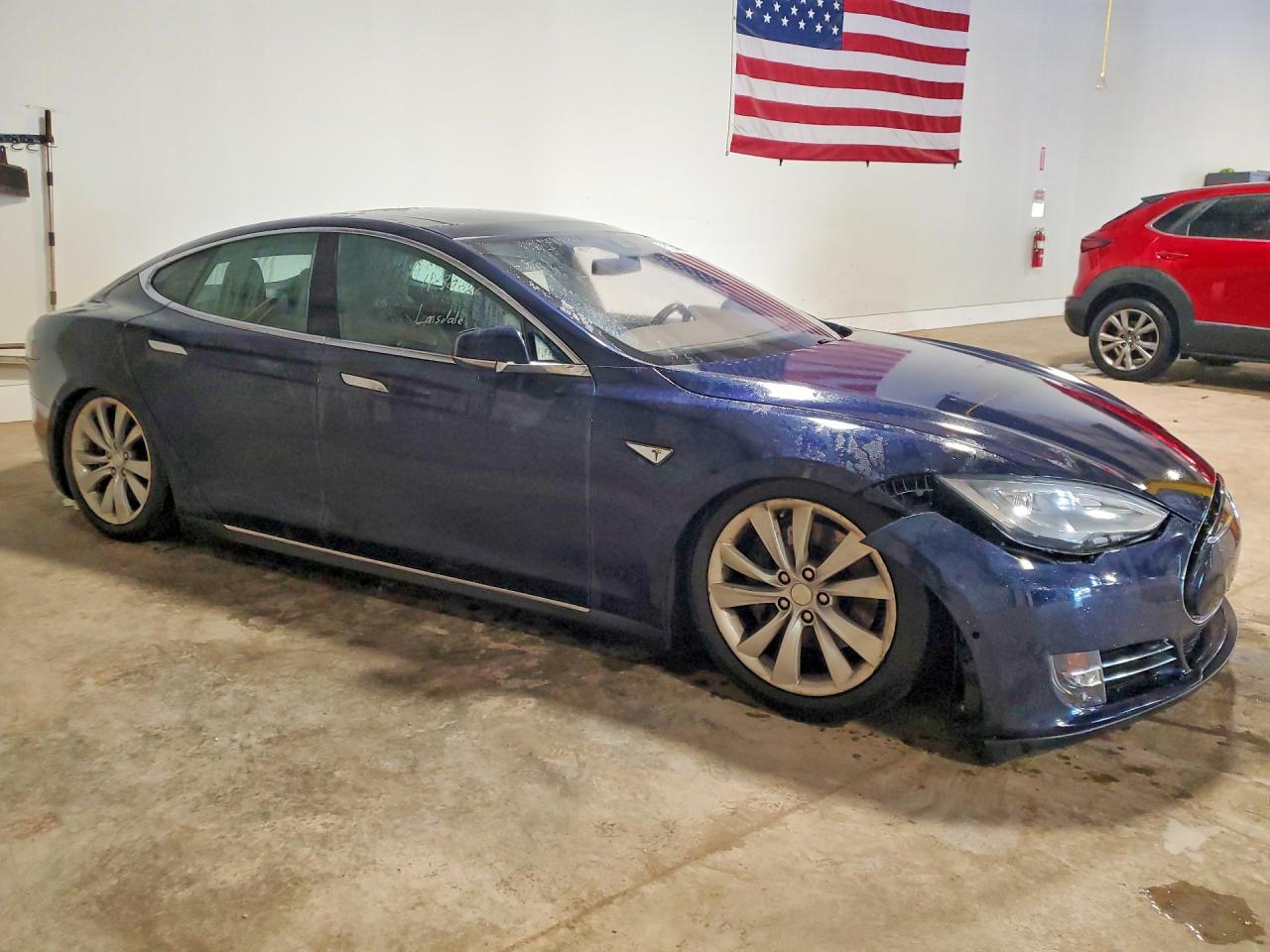 2015 Tesla Model S 85d Blue vin: 5YJSA1H26FFP74829