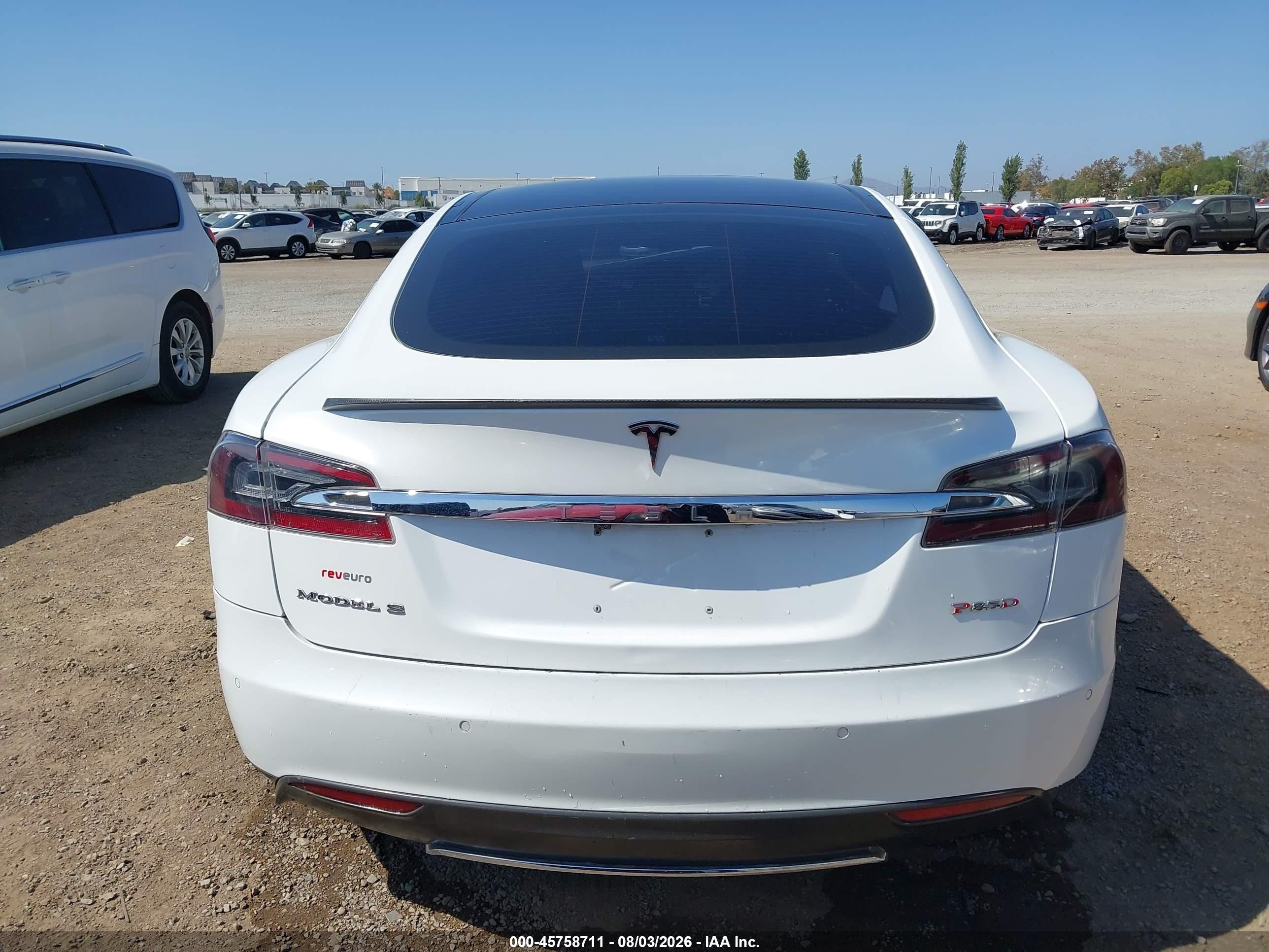 2014 Tesla Model S P85d White vin: 5YJSA1H28EFP67508