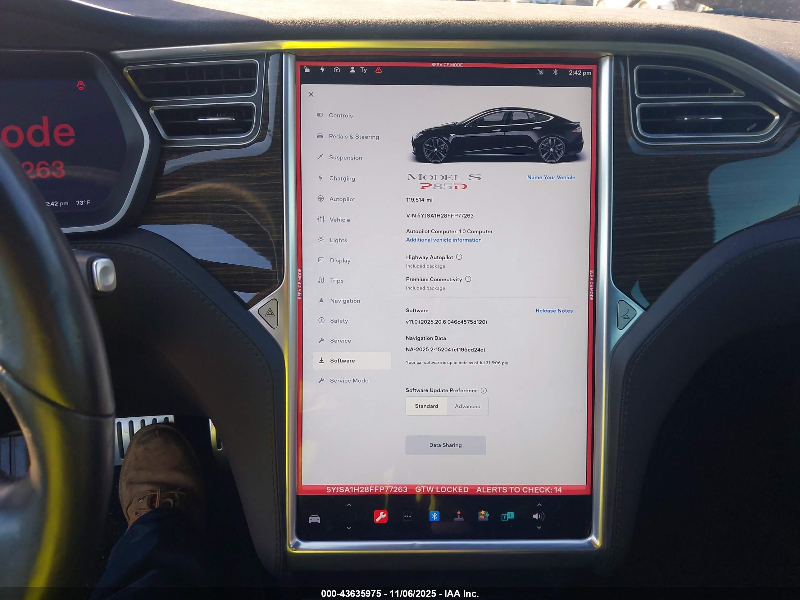 2015 Tesla Model S 70d/85d/p85d Черный vin: 5YJSA1H28FFP77263