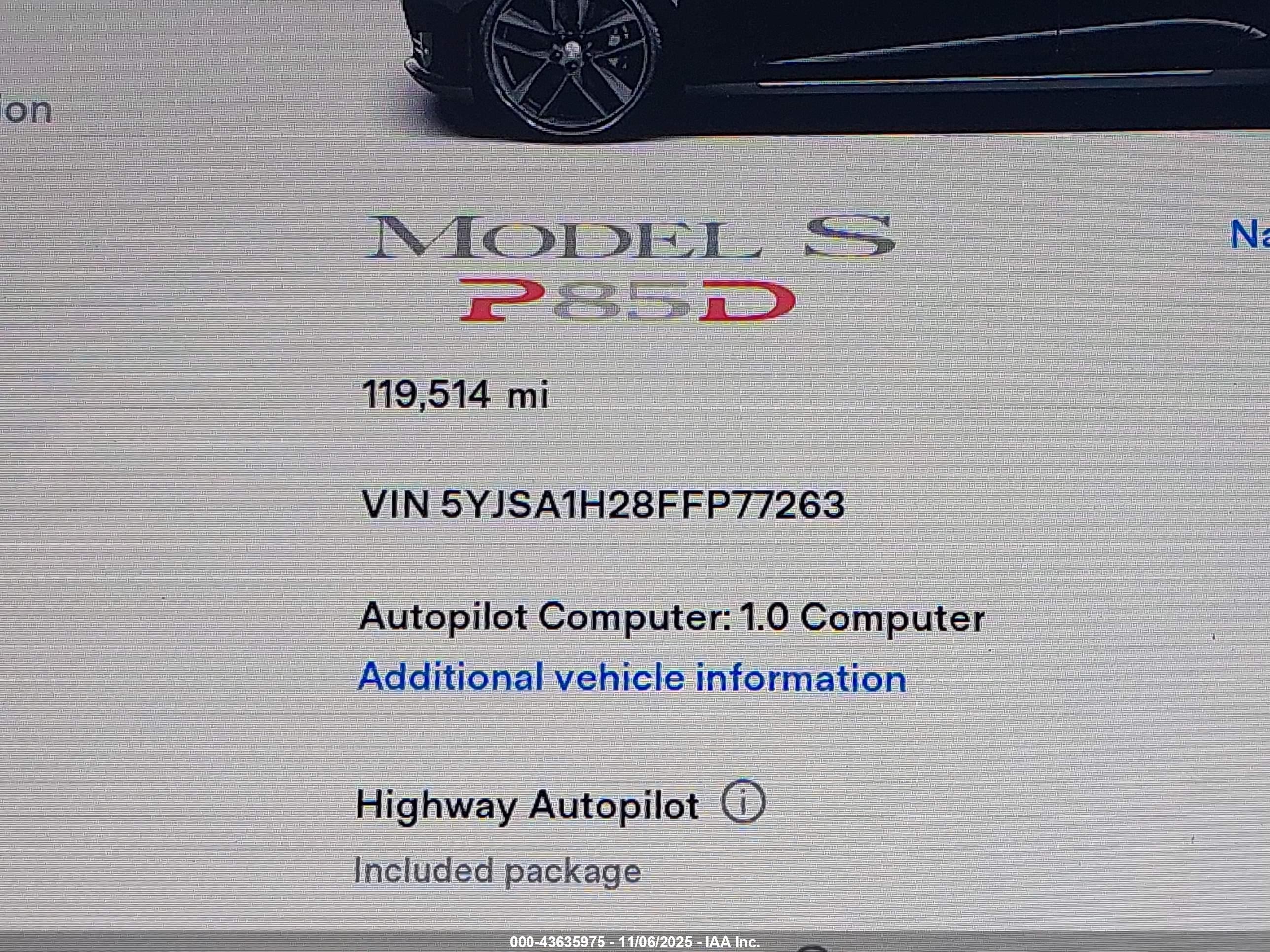 2015 Tesla Model S 70d/85d/p85d Черный vin: 5YJSA1H28FFP77263