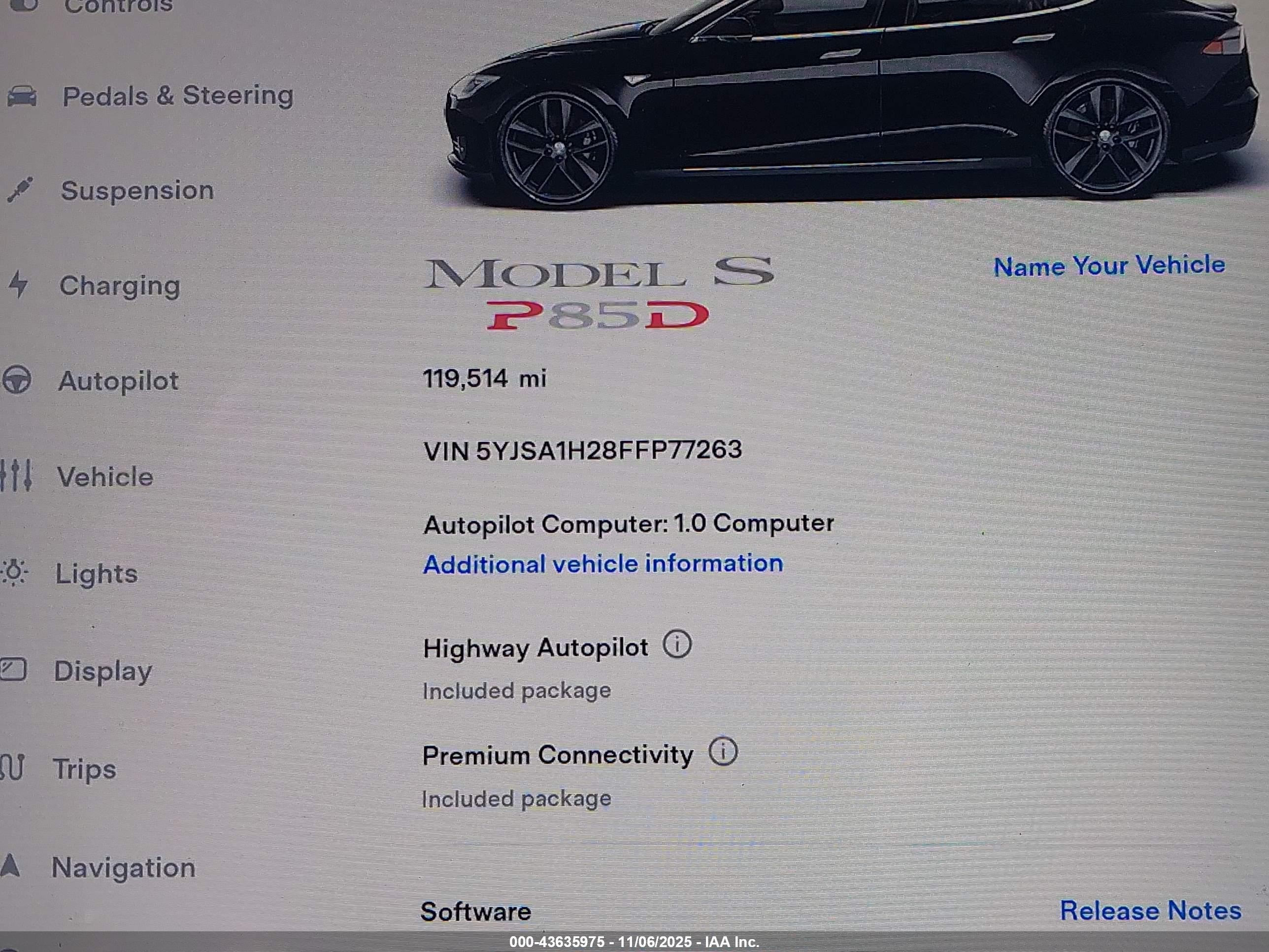 2015 Tesla Model S 70d/85d/p85d Черный vin: 5YJSA1H28FFP77263