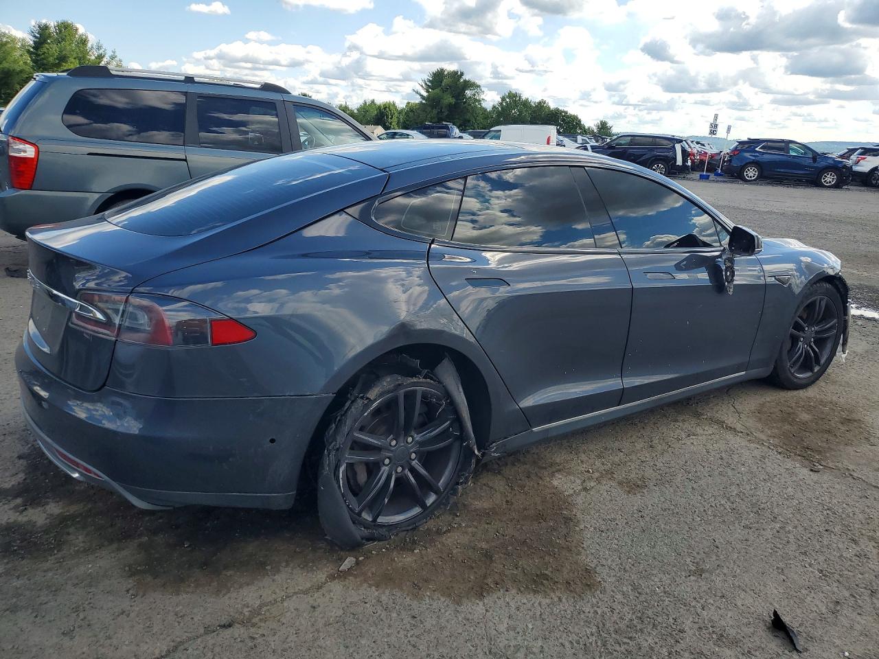 2015 Tesla Model S 85d Gray vin: 5YJSA1H29FF098649