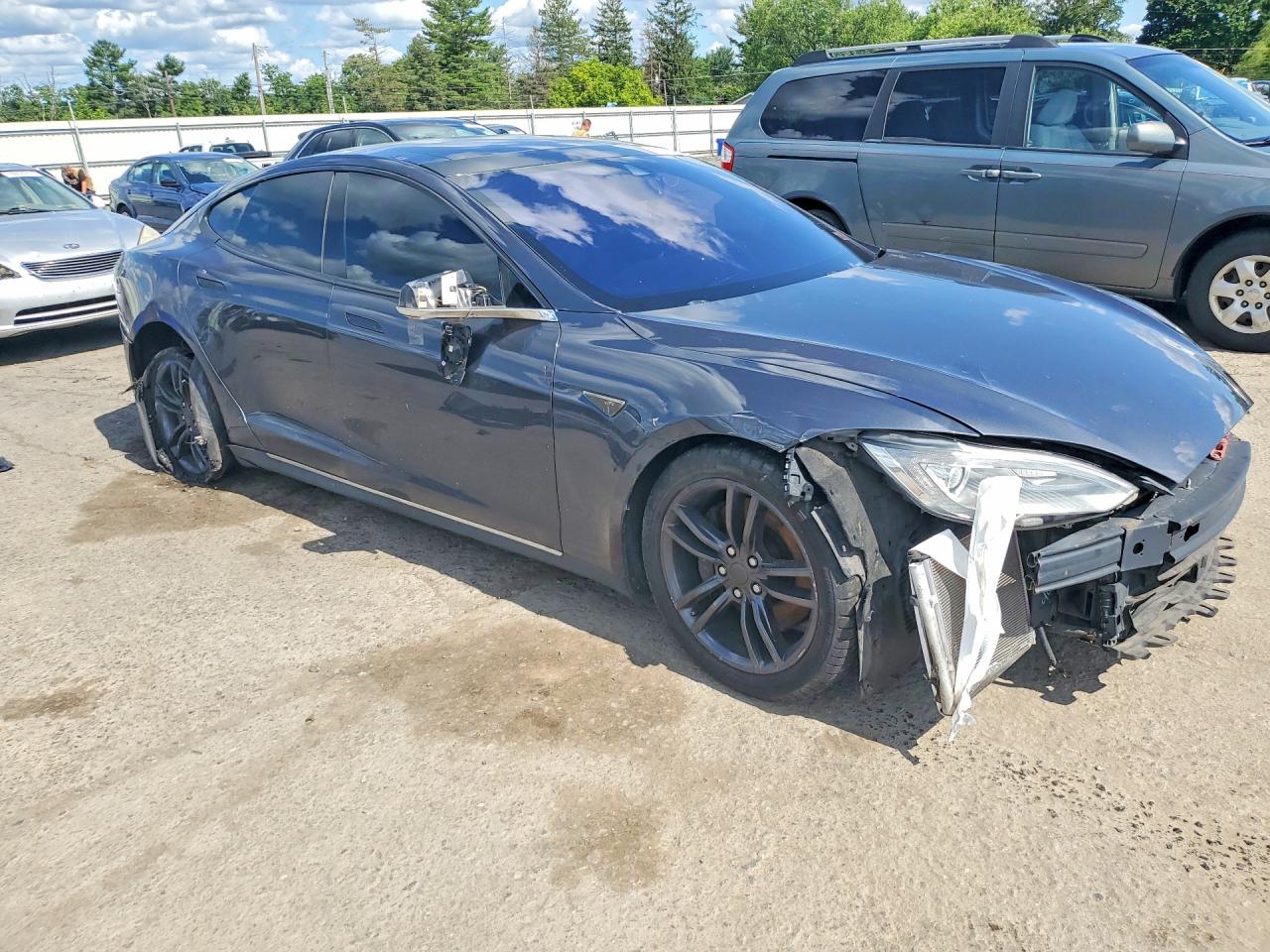 2015 Tesla Model S 85d Gray vin: 5YJSA1H29FF098649