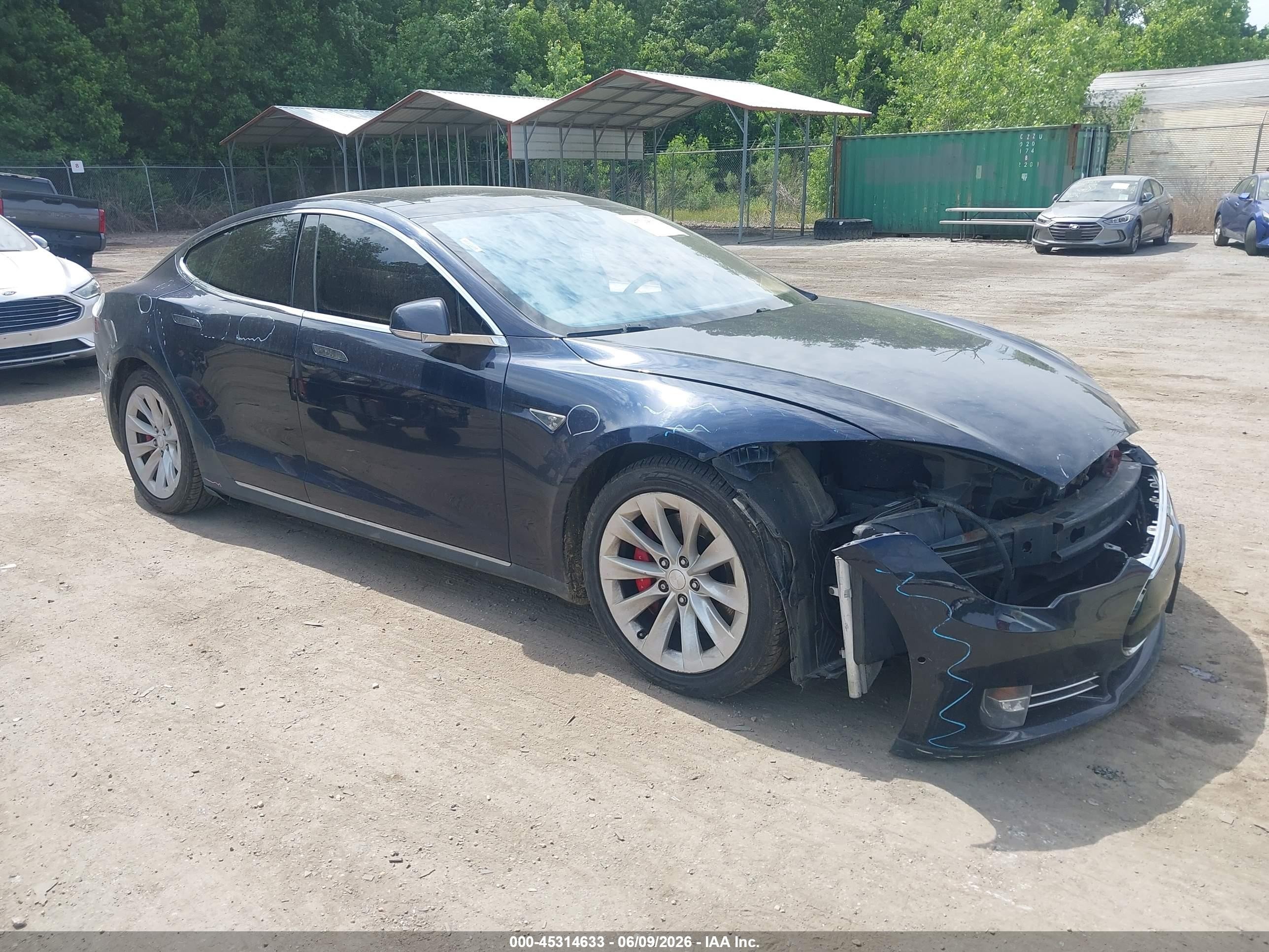 2014 Tesla Model S P85d Dark Blue vin: 5YJSA1H2XEFP65808