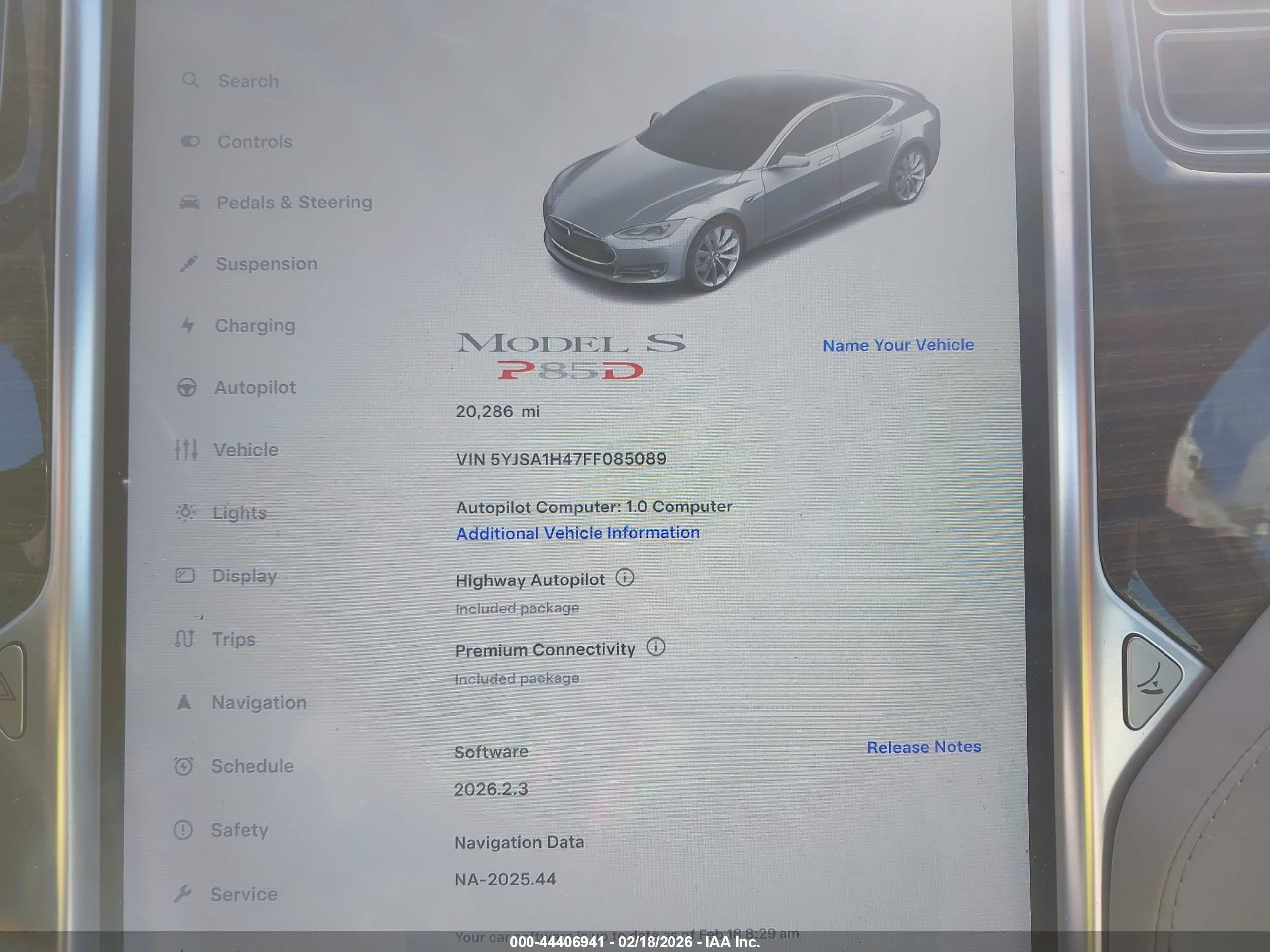 2015 Tesla Model S 85d/p85d Silver vin: 5YJSA1H47FF085089
