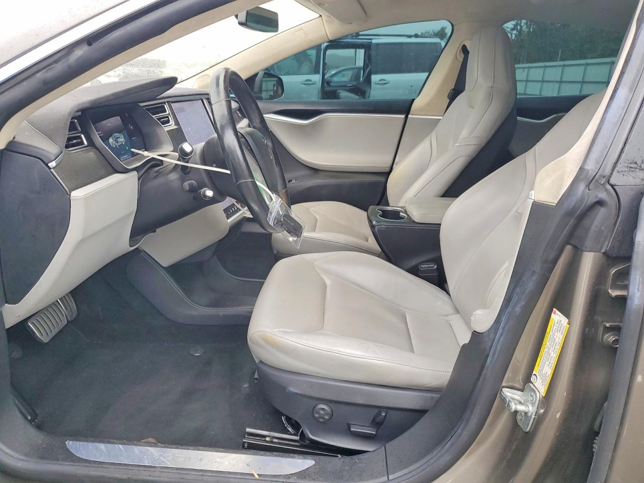 2015 Tesla Model S P85d Brown vin: 5YJSA1H47FF097176