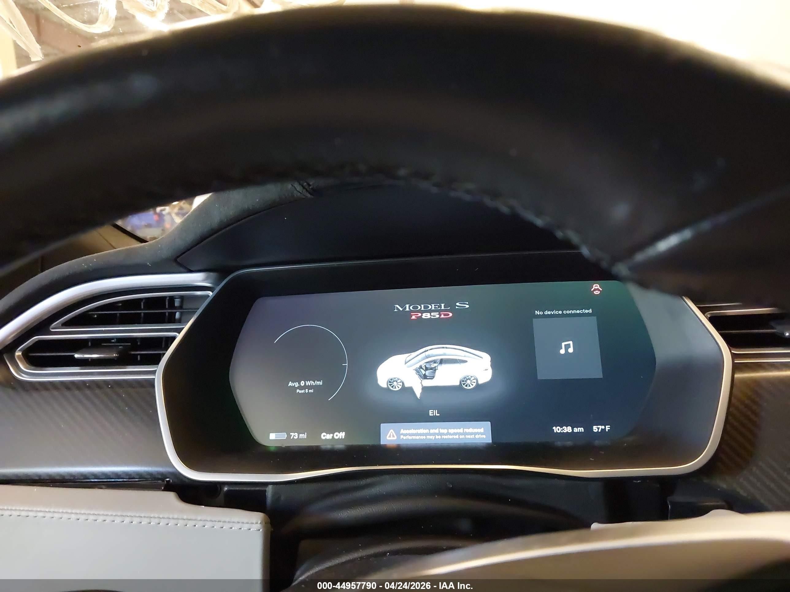 2015 Tesla Model S 85d/p85d White vin: 5YJSA1H4XFF093414