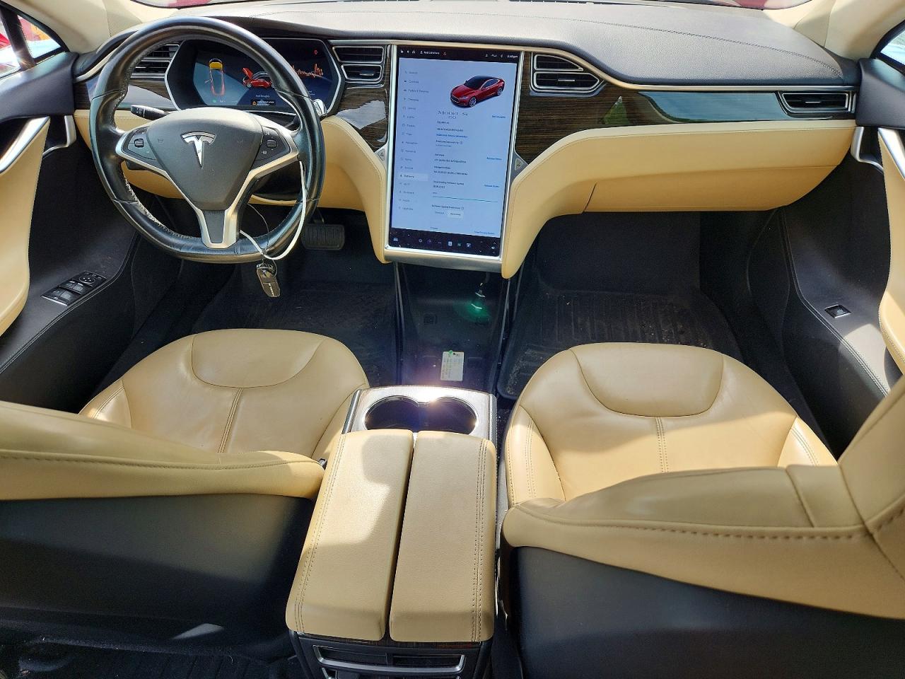 2014 Tesla Model S Red vin: 5YJSA1S10EFP43459