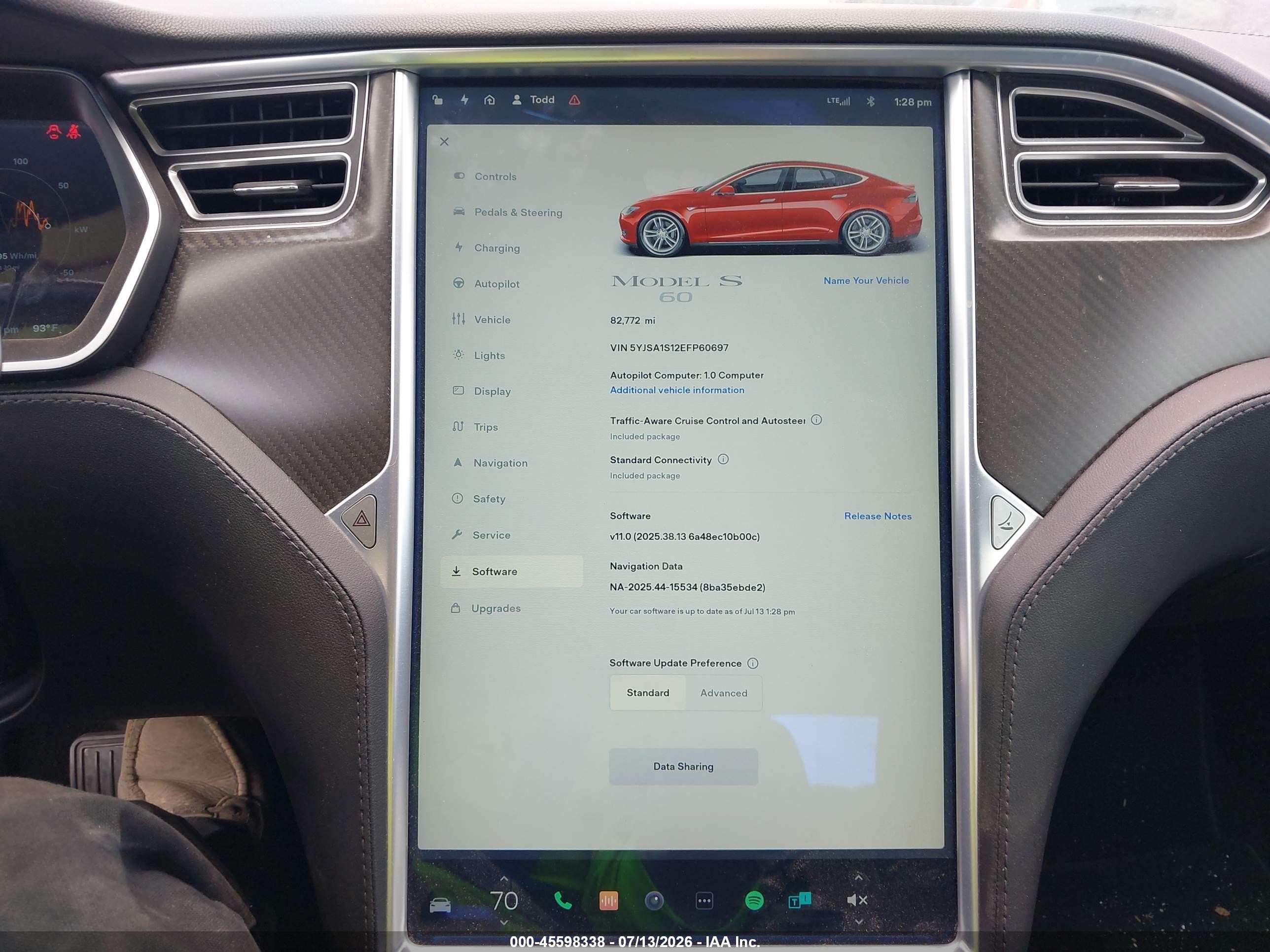 2014 Tesla Model S   Red vin: 5YJSA1S12EFP60697