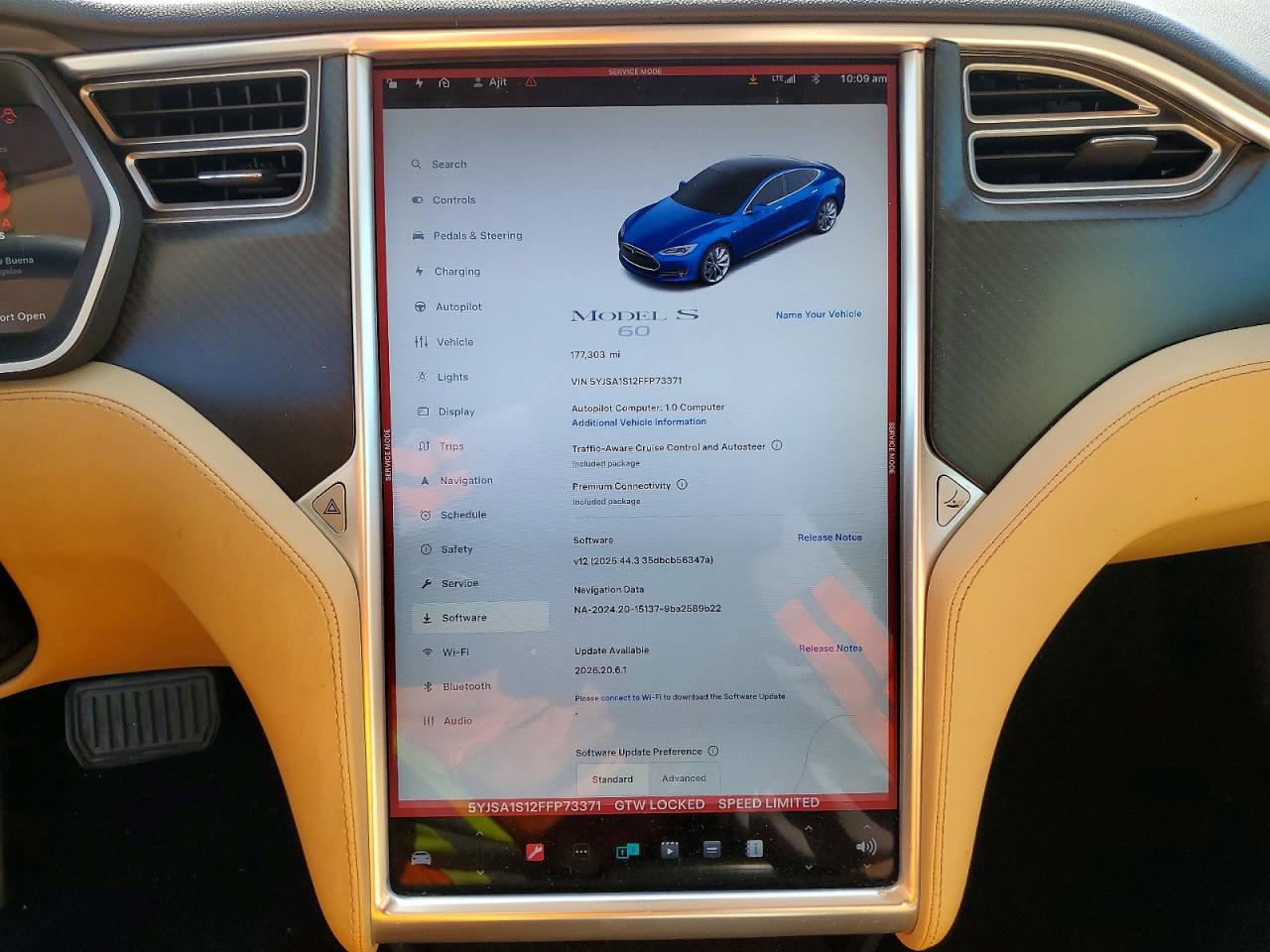 2015 Tesla Model S 60 Blue vin: 5YJSA1S12FFP73371