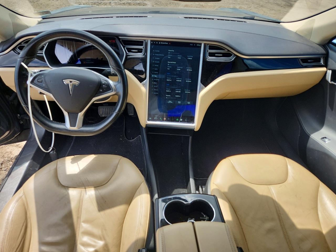 2014 Tesla Model S Green vin: 5YJSA1S18EFP50997