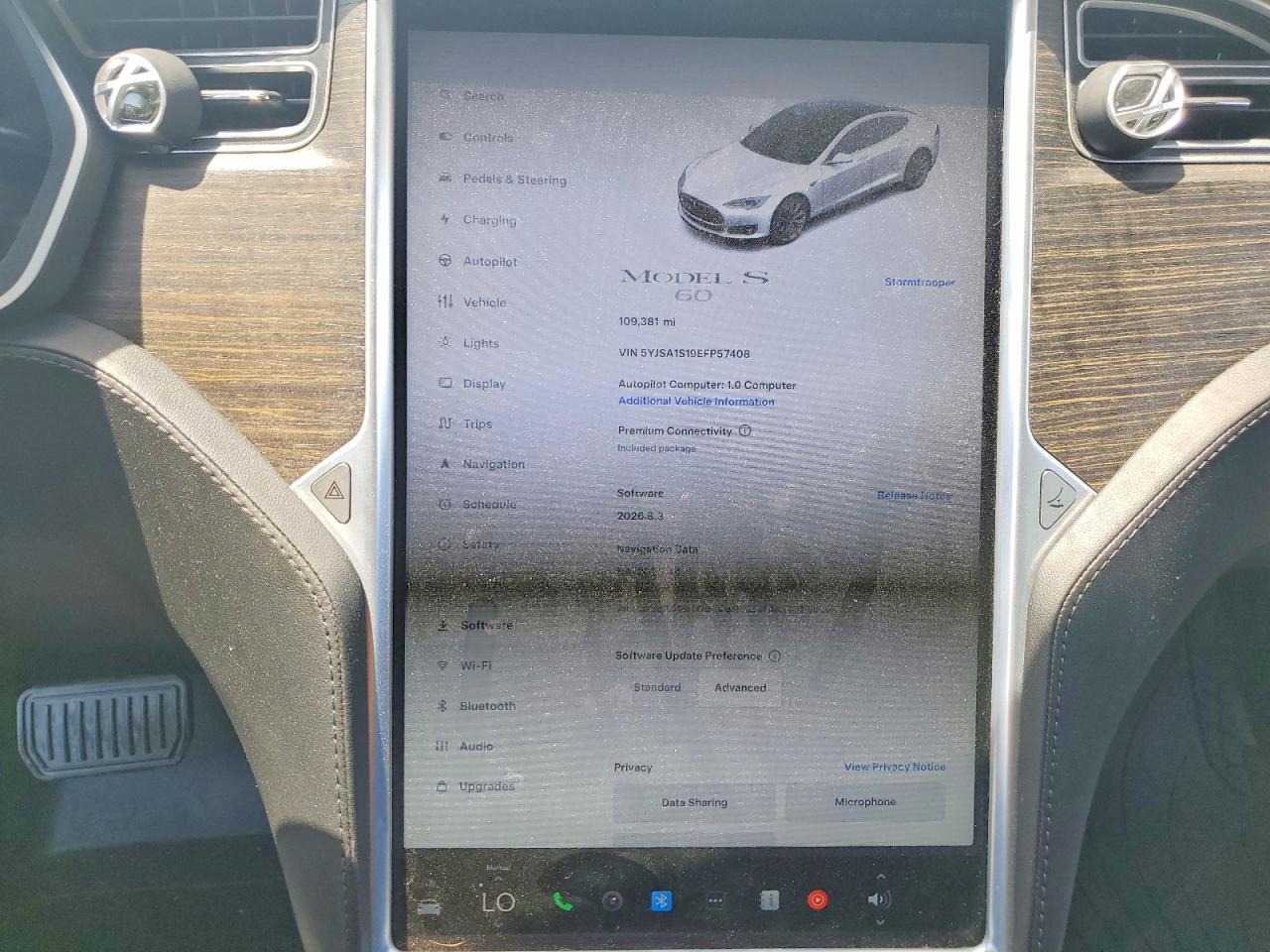 2014 Tesla Model S White vin: 5YJSA1S19EFP57408