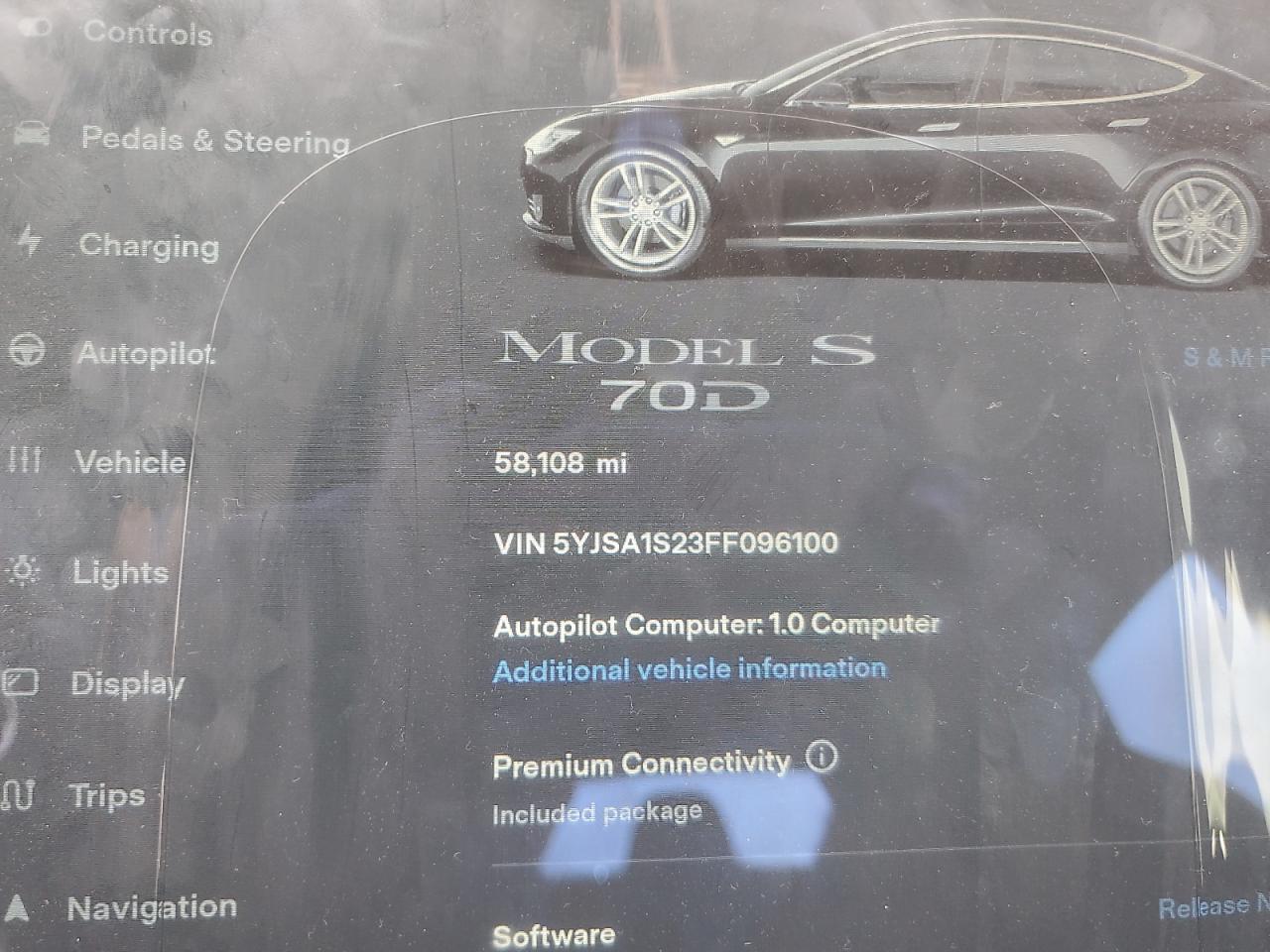2015 Tesla Model S 70d Black vin: 5YJSA1S23FF096100