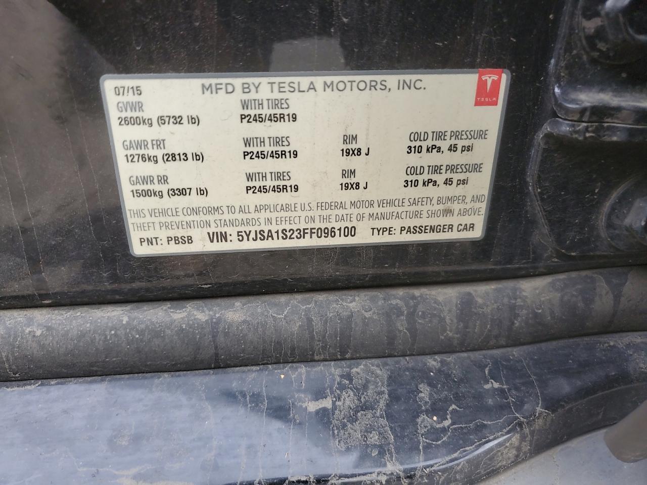 2015 Tesla Model S 70d Black vin: 5YJSA1S23FF096100