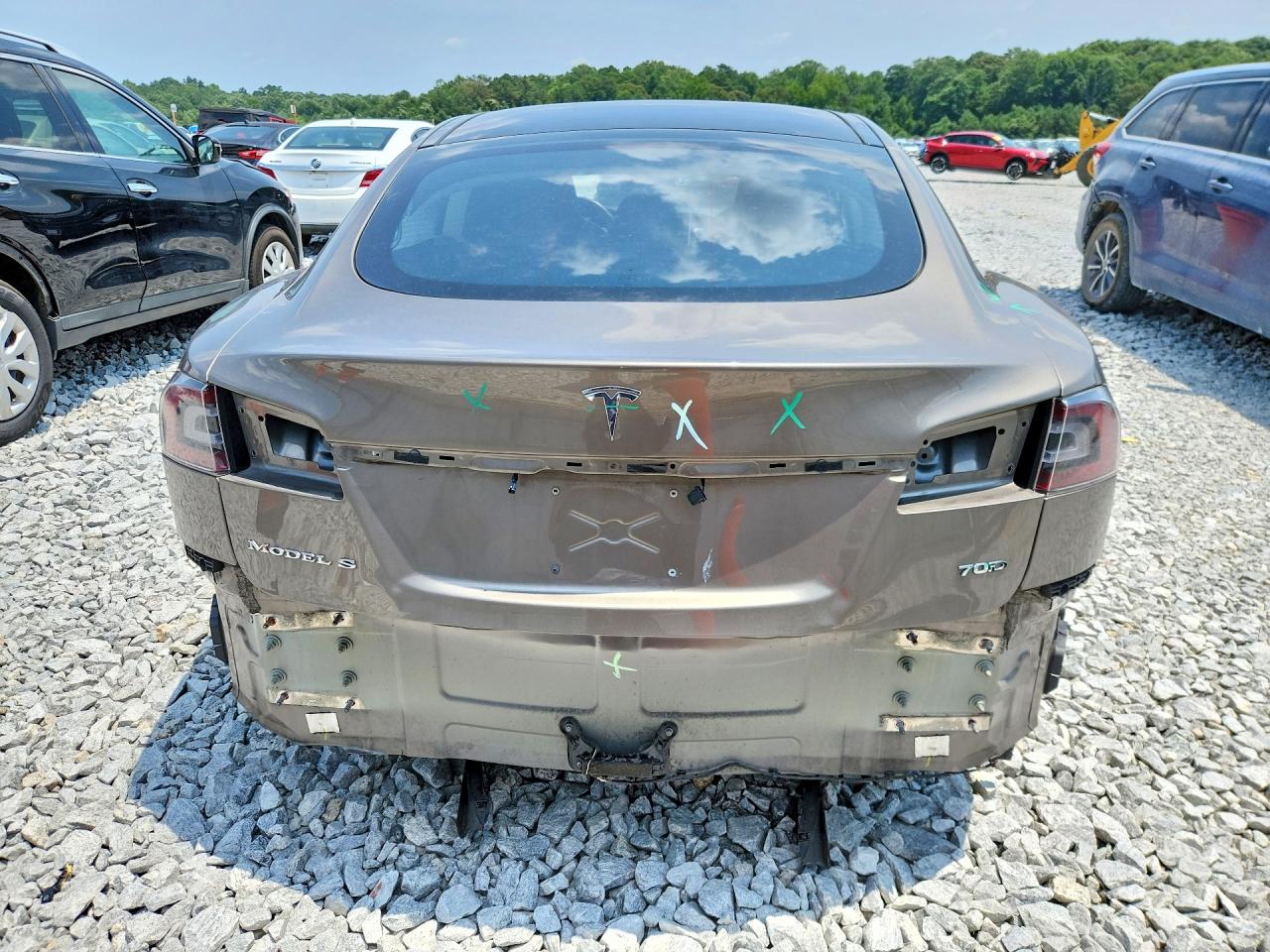 2015 Tesla Model S 70d Tan vin: 5YJSA1S27FF091854