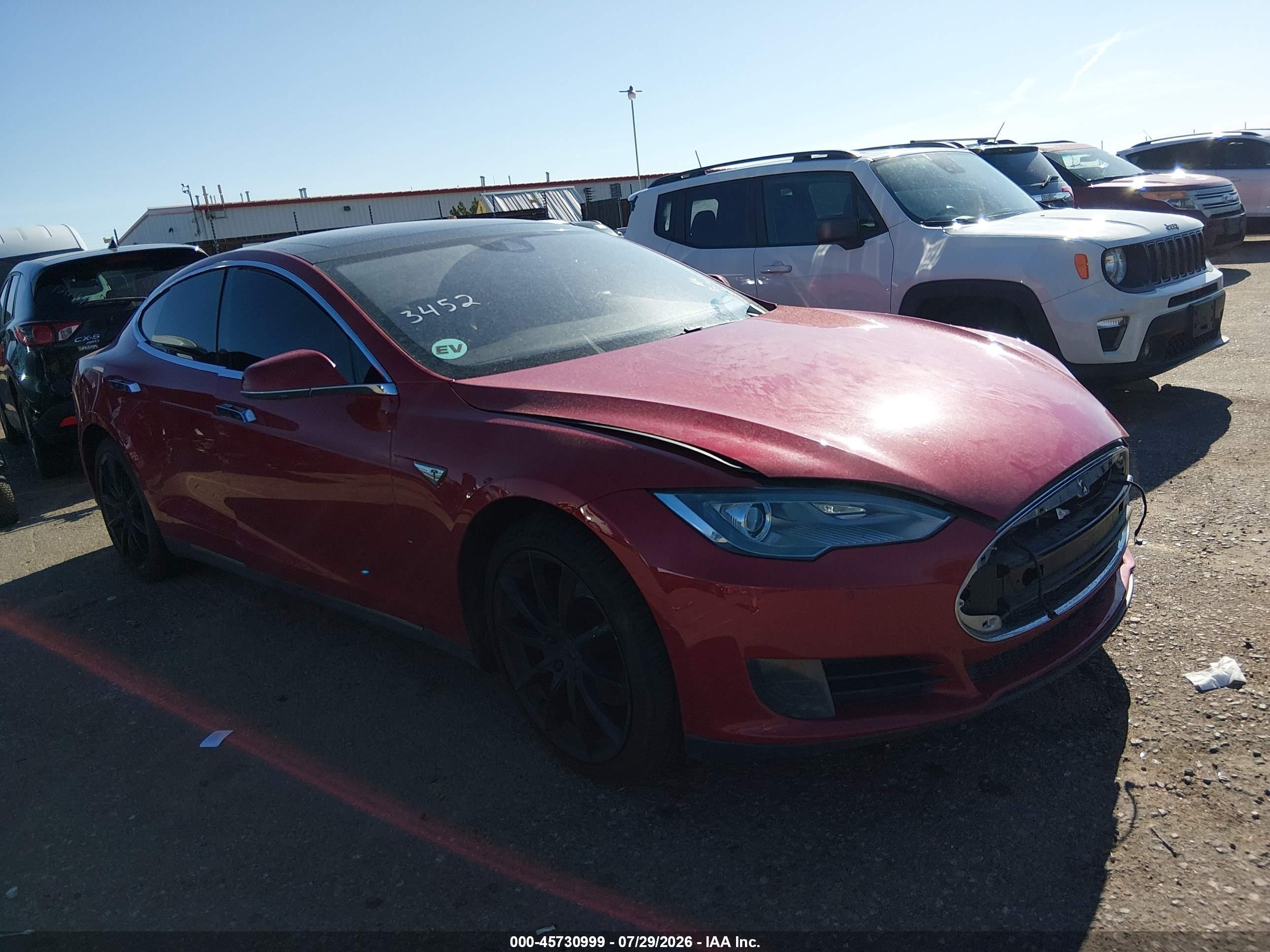 2015 Tesla Model S 70d/85d/p85d Red vin: 5YJSA1S27FF095838