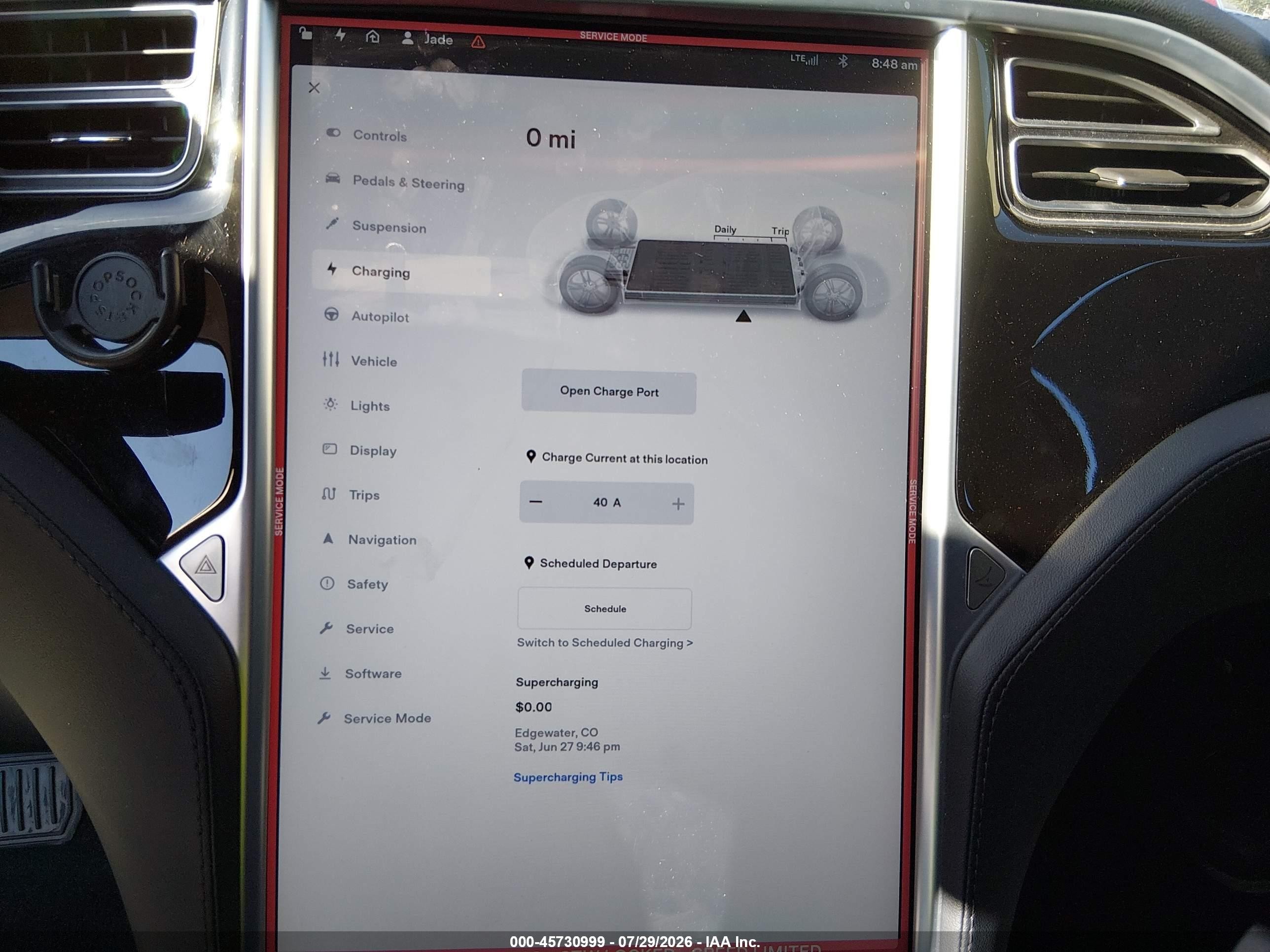 2015 Tesla Model S 70d/85d/p85d Red vin: 5YJSA1S27FF095838