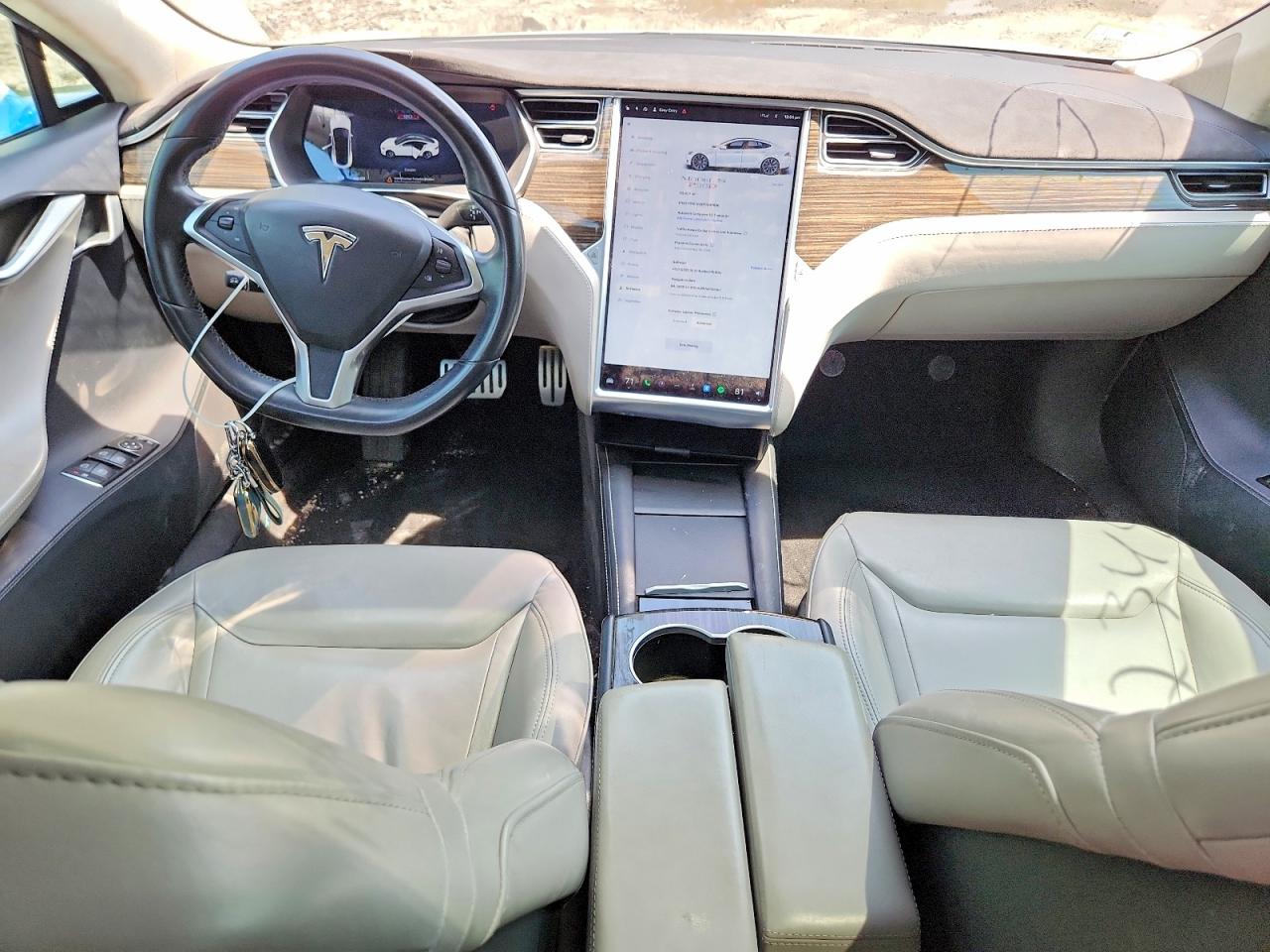 2015 Tesla Model S P90d White vin: 5YJSA1V4XFF096690