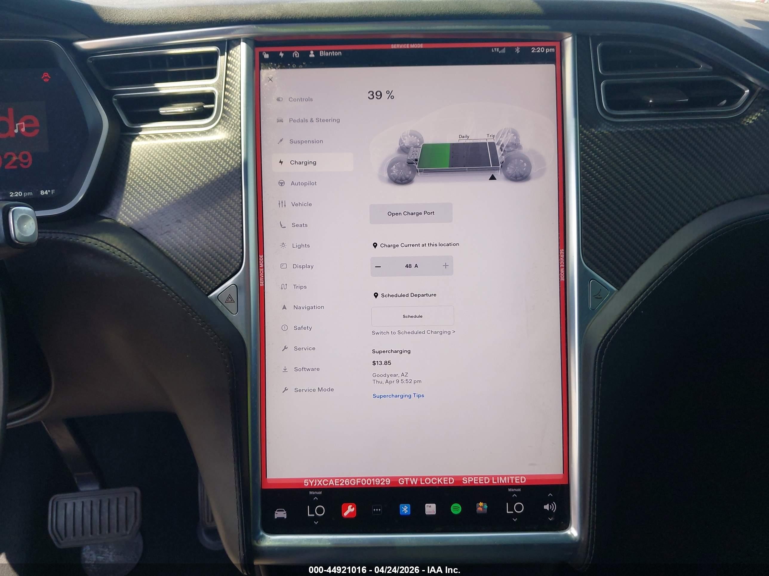 2016 Tesla Model X 60d/70d/75d/90d Black vin: 5YJXCAE26GF001929