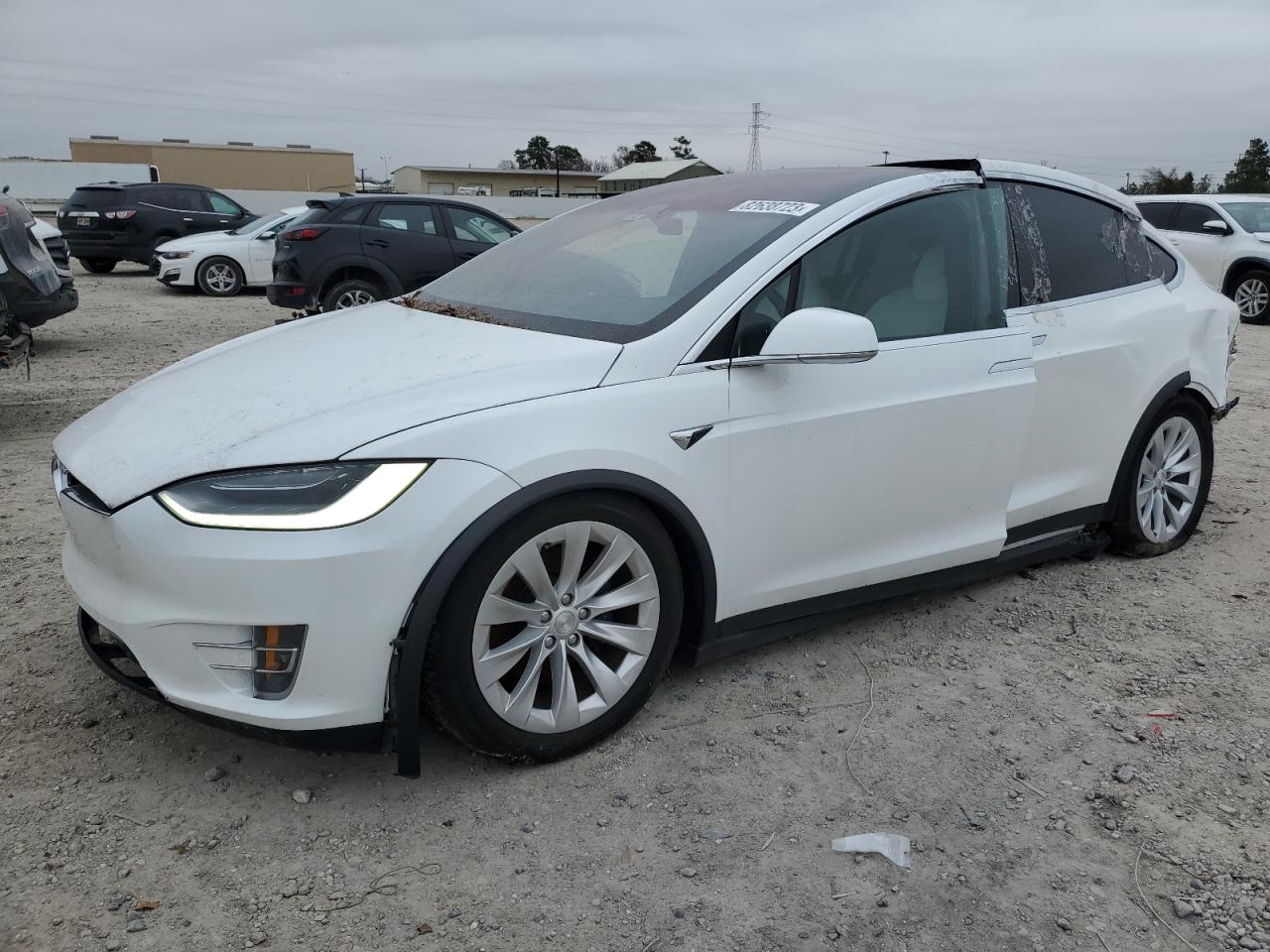 2021 Tesla Model X White vin: 5YJXCBE21MF322567