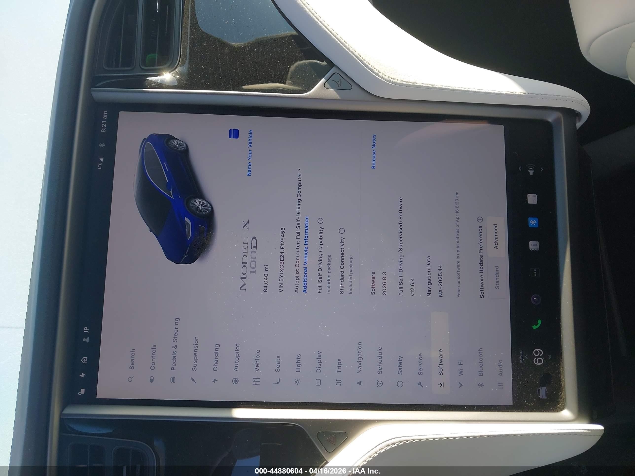 2018 Tesla Model X 100d/75d/p100d Blue vin: 5YJXCBE24JF126456