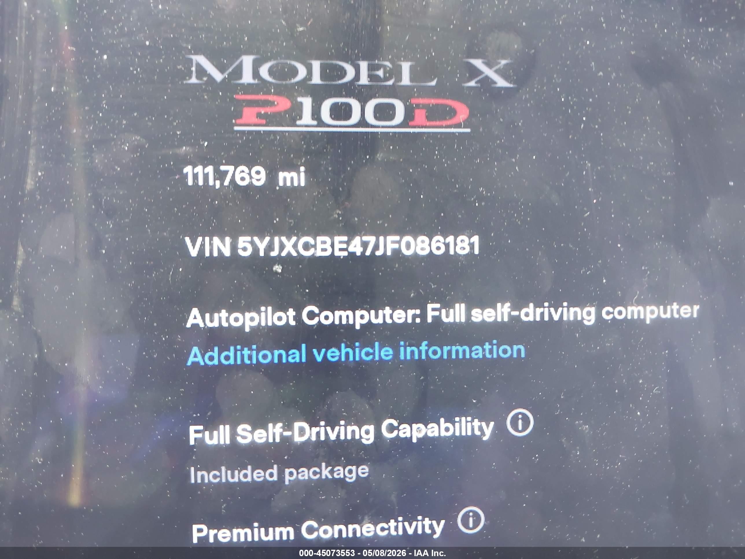 2018 Tesla Model X 100d/75d/p100d Silver vin: 5YJXCBE47JF086181