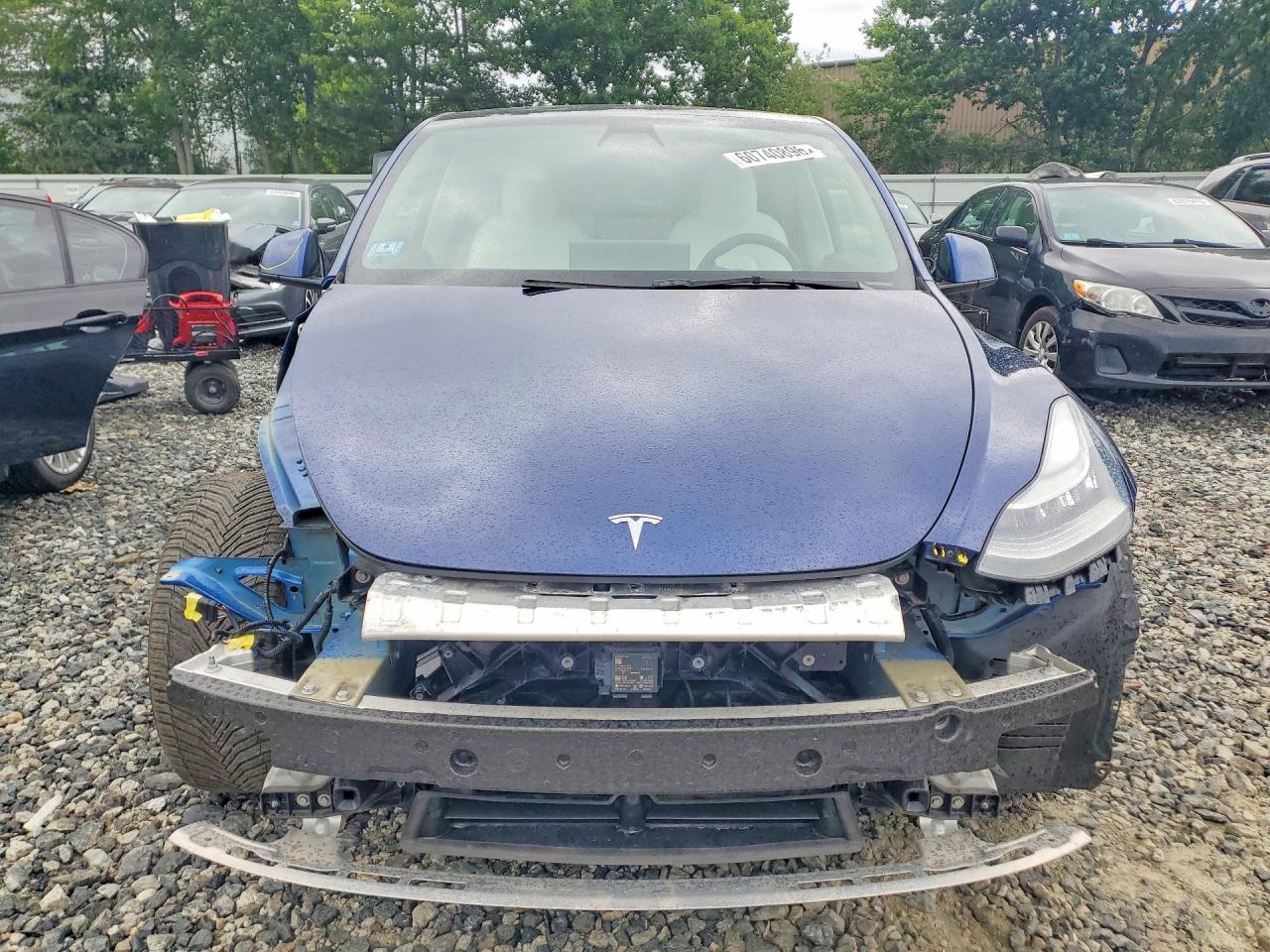 2021 Tesla Model Y Синий vin: 5YJYGAEE0MF179642