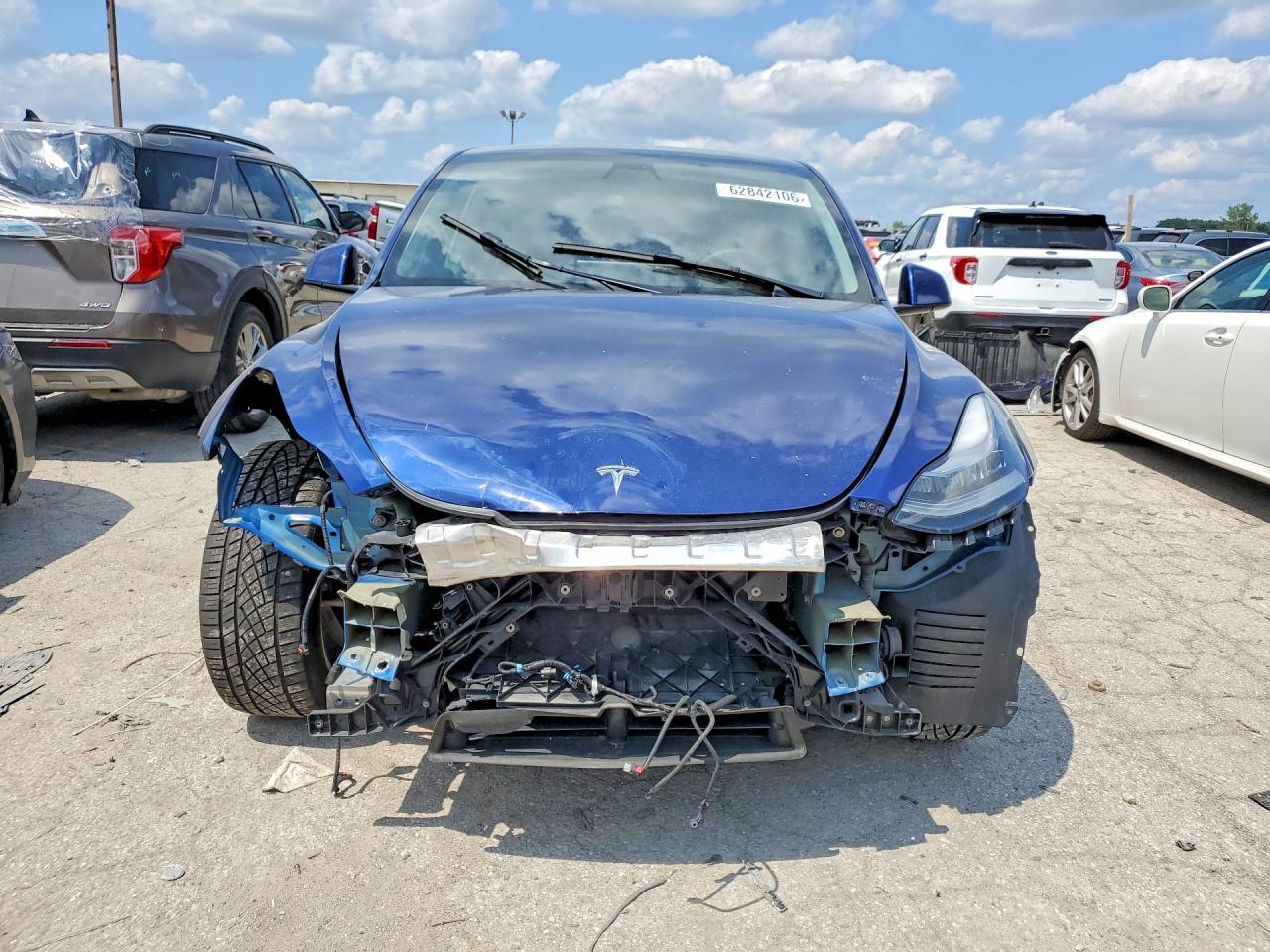 2021 Tesla Model Y Blue vin: 5YJYGAEE9MF284454