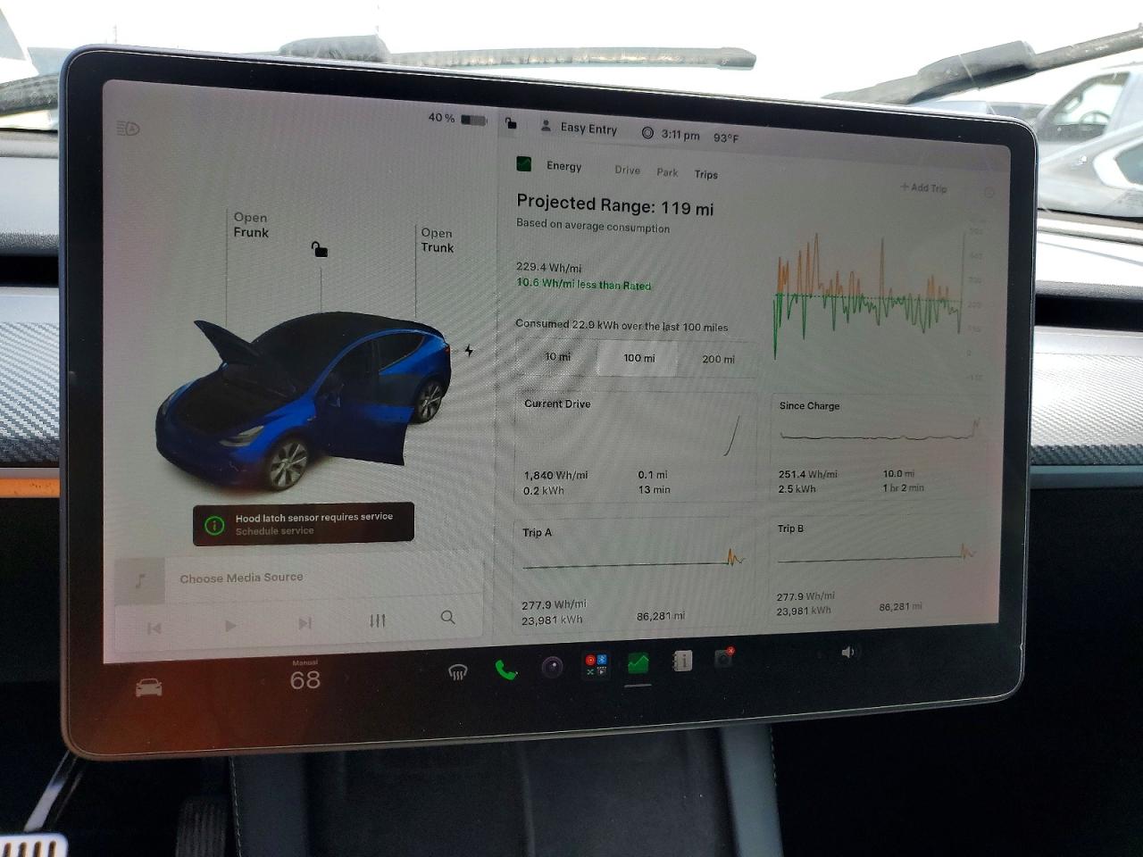 2021 Tesla Model Y Blue vin: 5YJYGAEE9MF284454