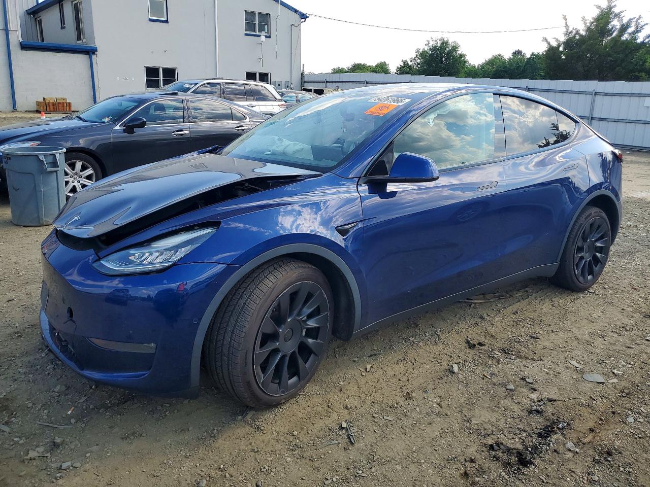 2021 Tesla Model Y Blue vin: 5YJYGDEE2MF061593